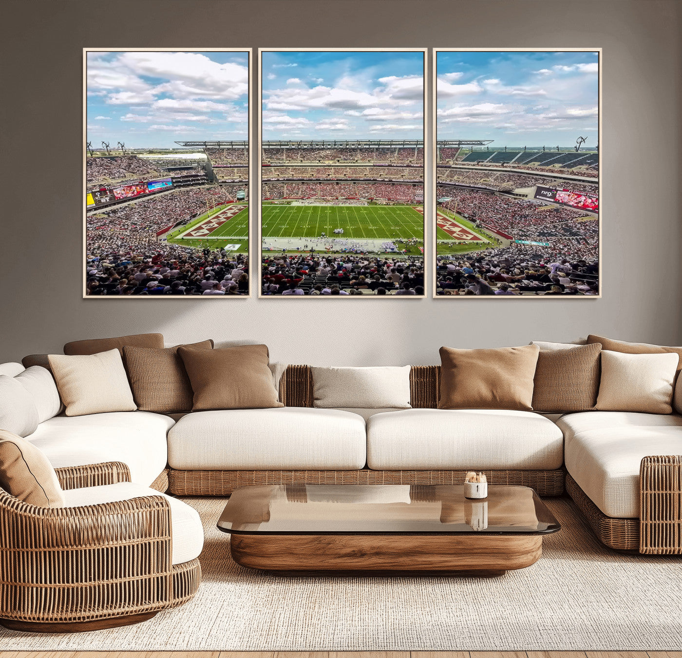 29243-MGV-CV-36X24-The Temple University Owls Athletics Team Print - Philadelphia Lincoln Financial Field Stadium Wall