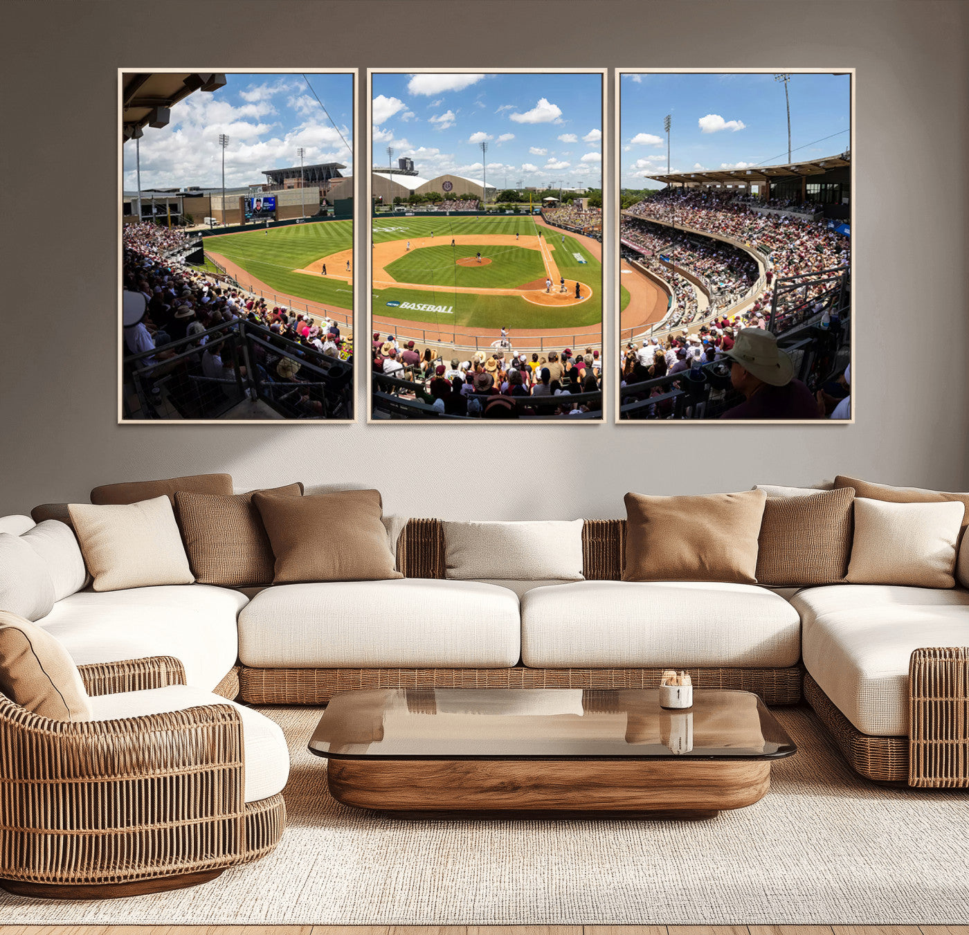 MGV-FC-60X30-3P - The Texas A&M University Aggies Athletics Team Print - College Station Kyle Field Wall Art Canvas