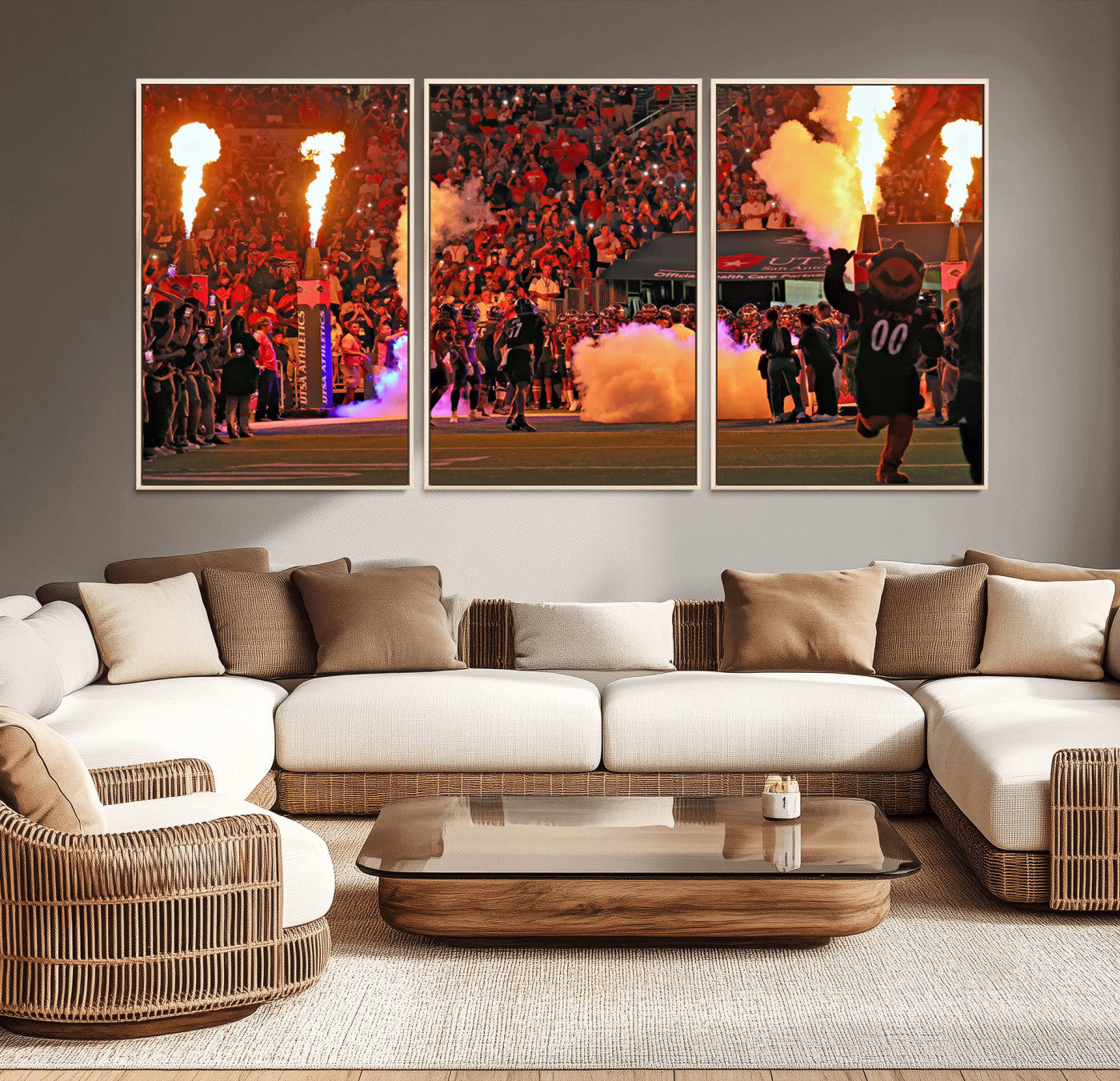 MGV-FC-60X30-3P - The University of Texas at San Antonio Roadrunners Football Team Print - San Antonio Alamodome Wall
