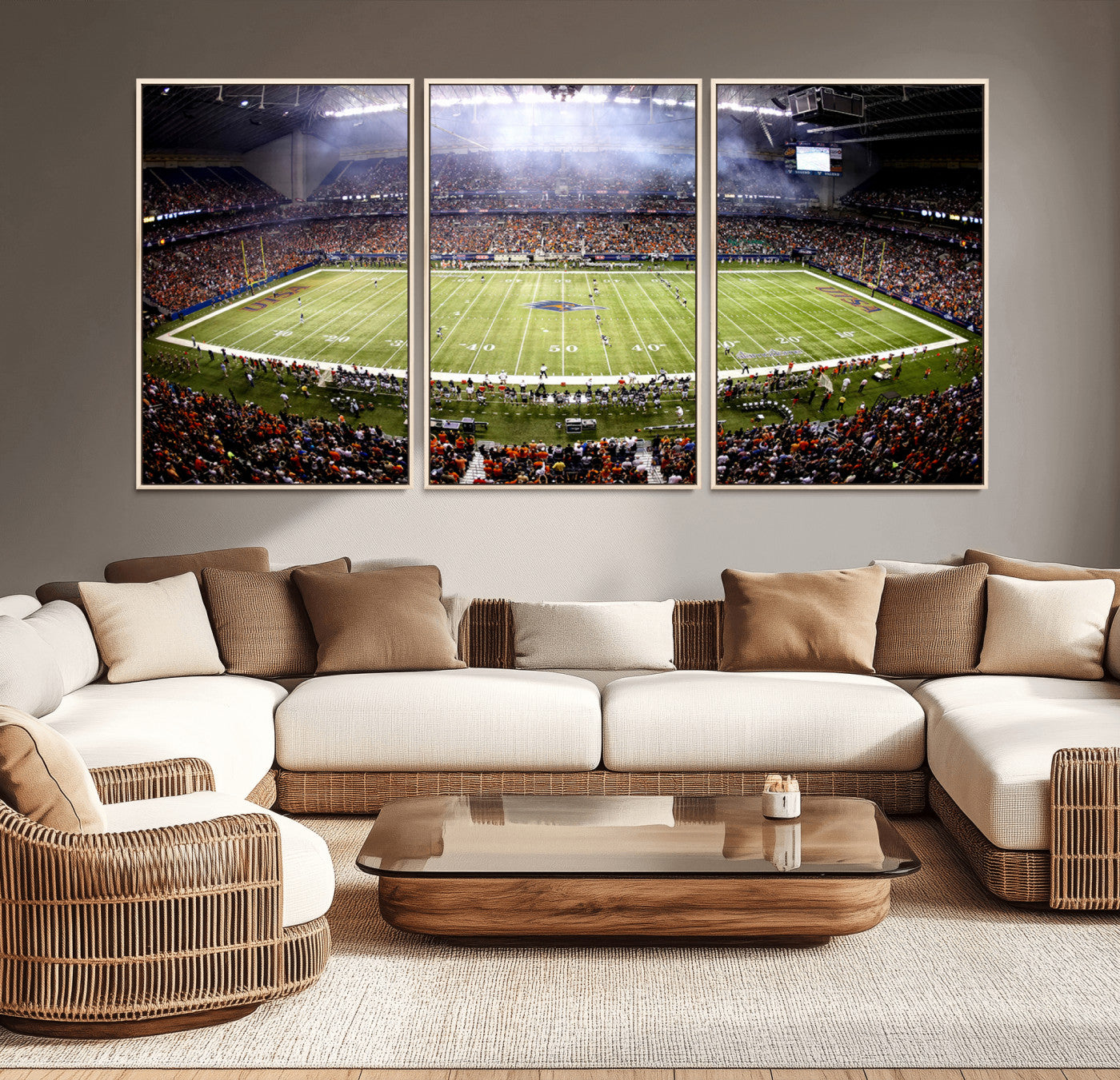 46972-MGV-CV-36X24-The University of Texas at San Antonio Roadrunners Football Team Print - San Antonio Alamodome Wall