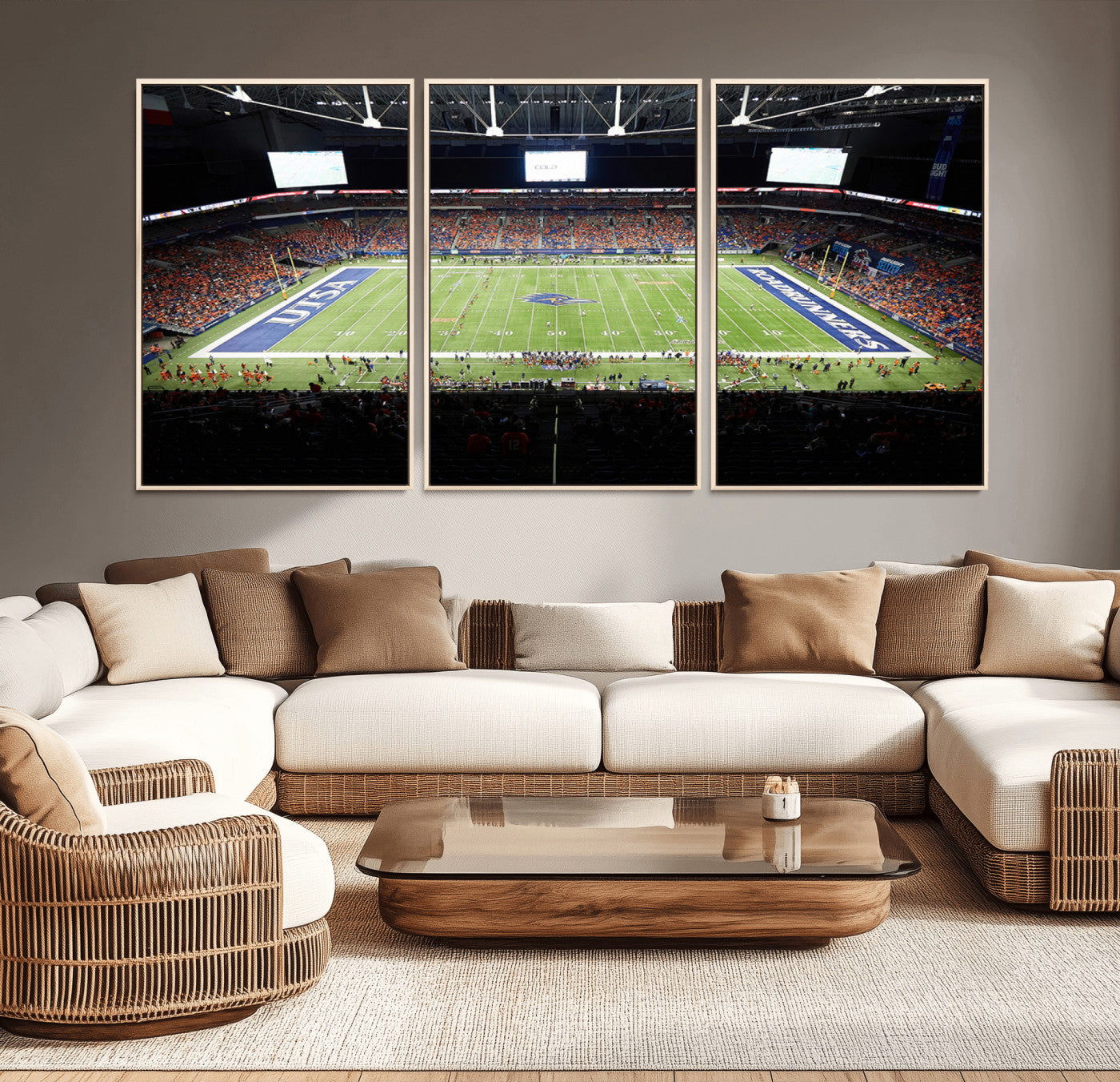 98617-MGV-CV-36X24-The University of Texas at San Antonio Roadrunners Football Team Print - San Antonio Alamodome Wall