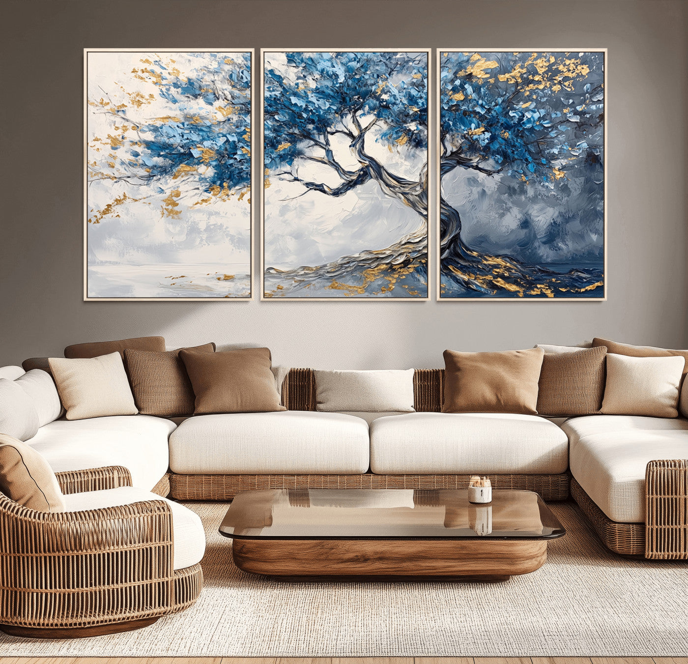 -Abstract Tree Painting Canvas Wall Art | Tree of Life Painting Wall Art Canvas Print