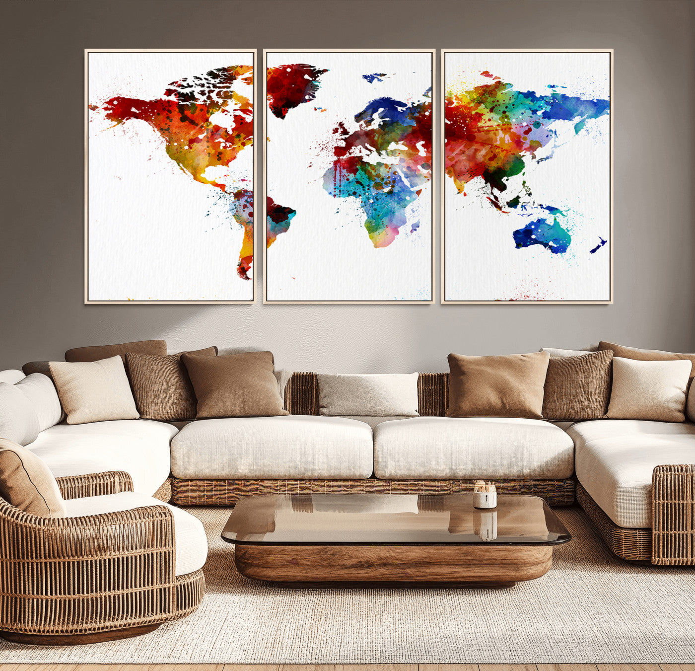 94085-MGV-CV-36X24-Push Pin World Map Canvas Print – Travel Tracker Wall Art for Couples, Perfect Anniversary Gift for Home or Office Decor