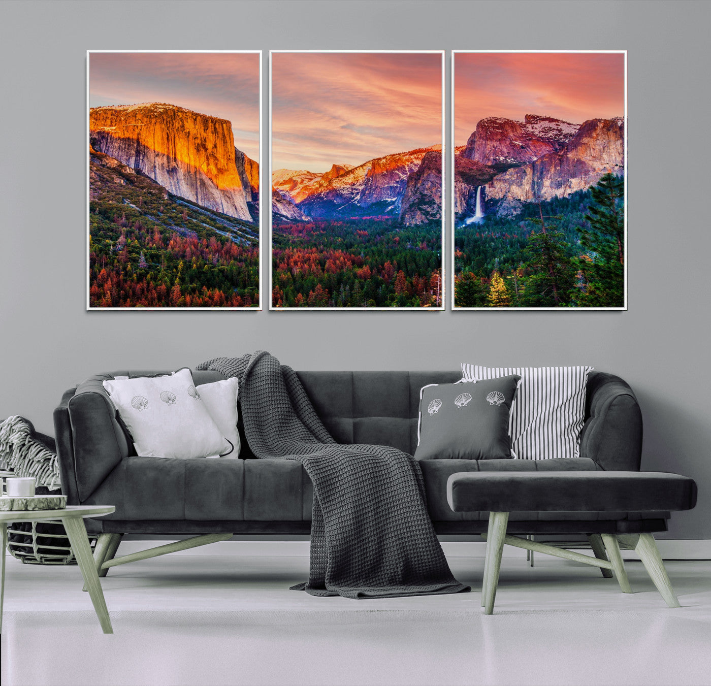 MGV-FC-60X30-3P - Yosemite Nal Park Wall Art Landscape Canvas Print El Capitan