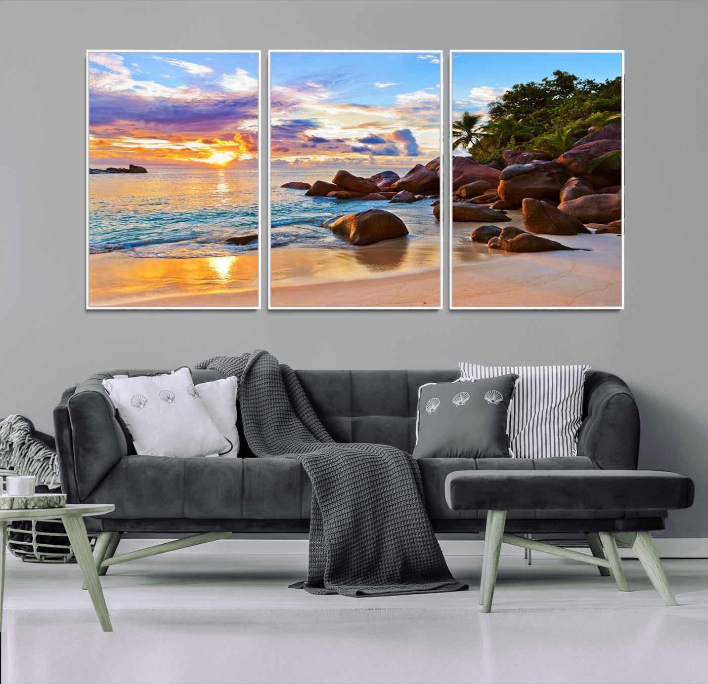 43209-MGV-CV-36X24-Tropical Island Beach Sunset Canvas Print