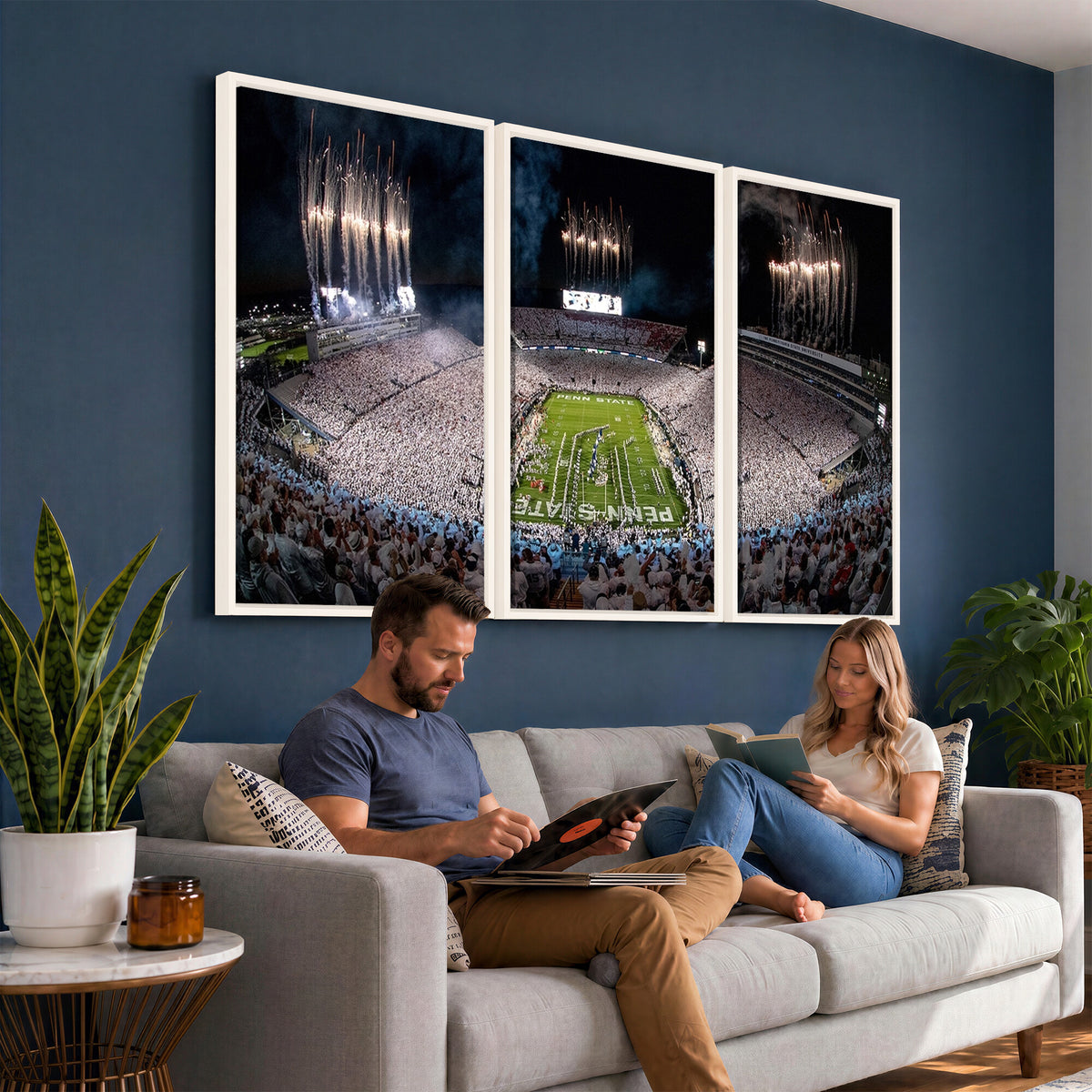 11391-MGV-CV-36X24 - Penn State Football Wall Art Canvas Print