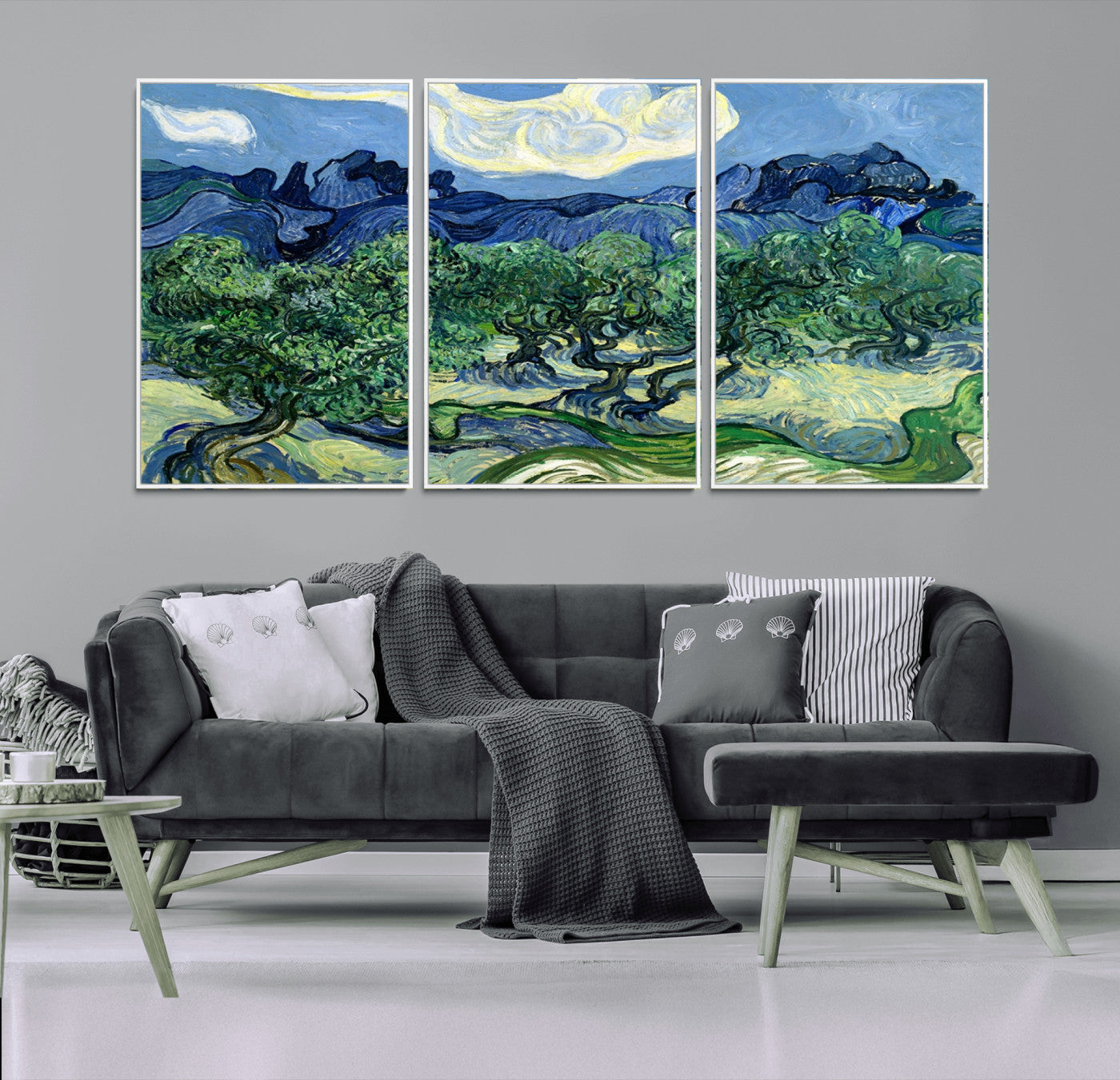 80252-MGV-CV-36X24-Olive Trees Van Gogh Wall Art Canvas Print