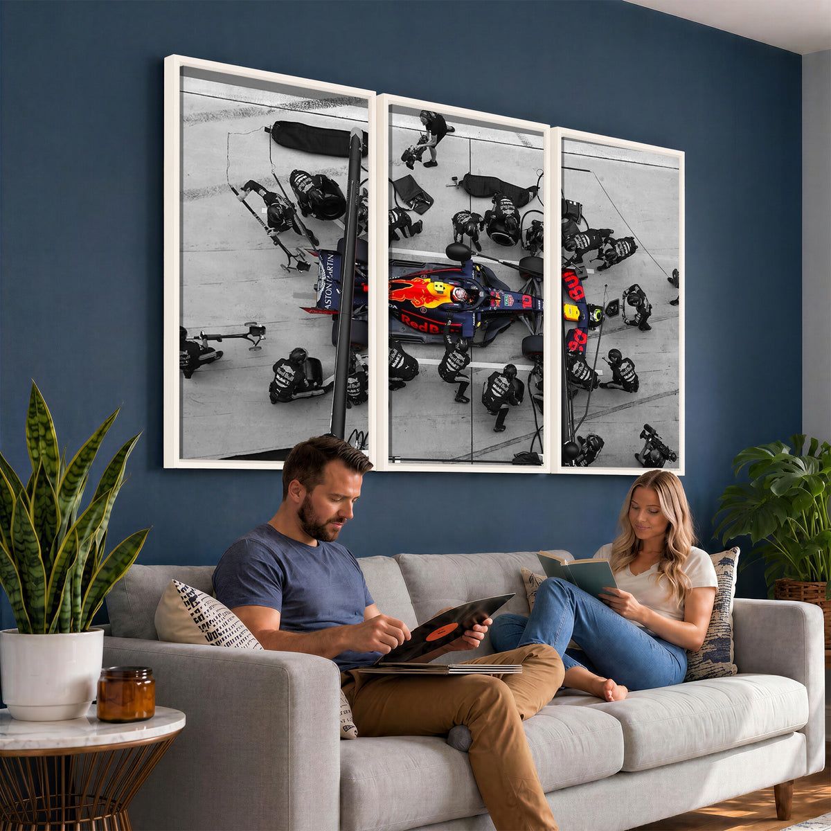 RedBull-MGV-CV-36X24 - Red Bull Formula 1 Canvas Wall Art Print