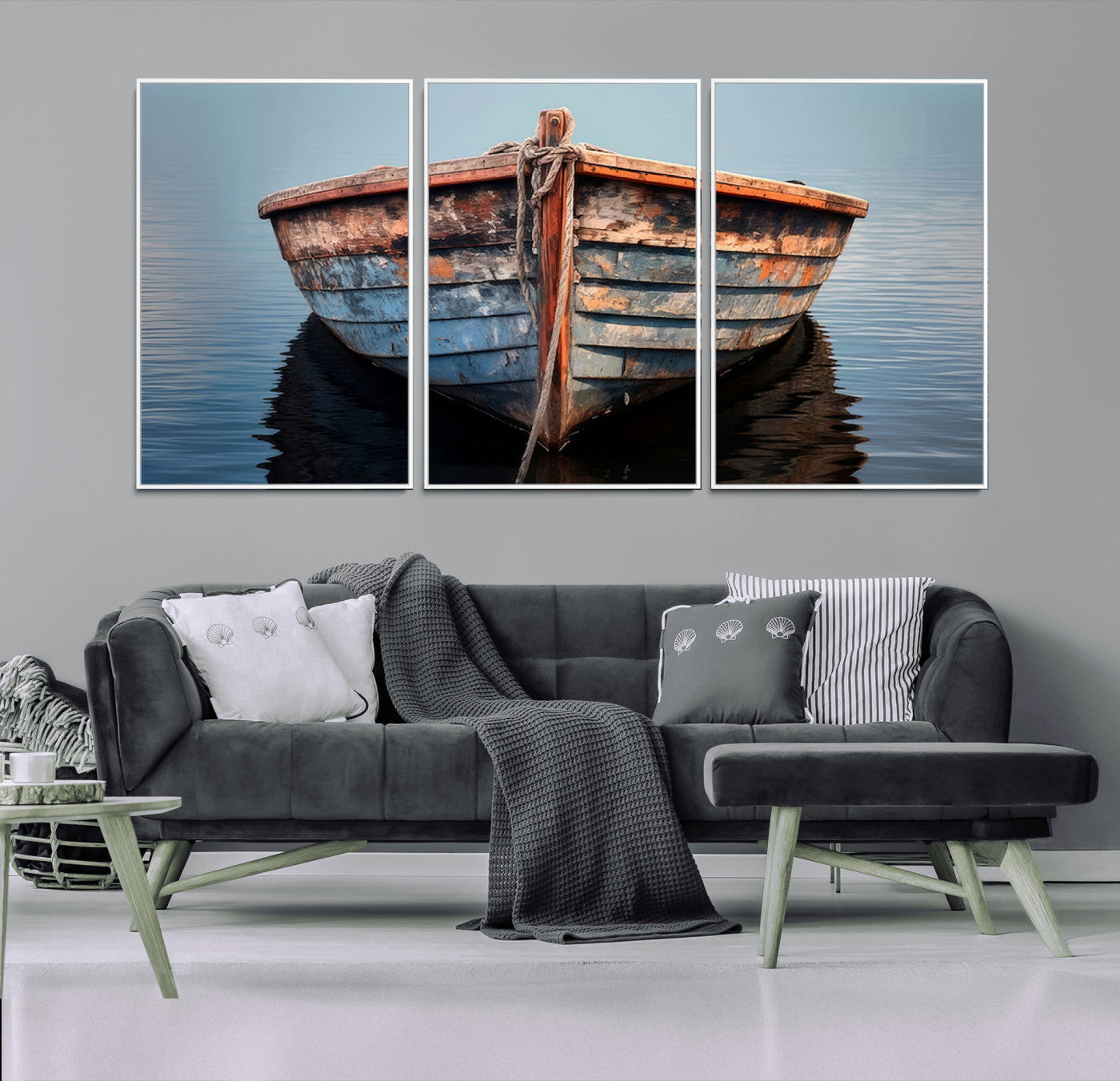 39011-MGV-CV-36X24-Stunning Vintage Boat Canvas Print | Nautical Wall