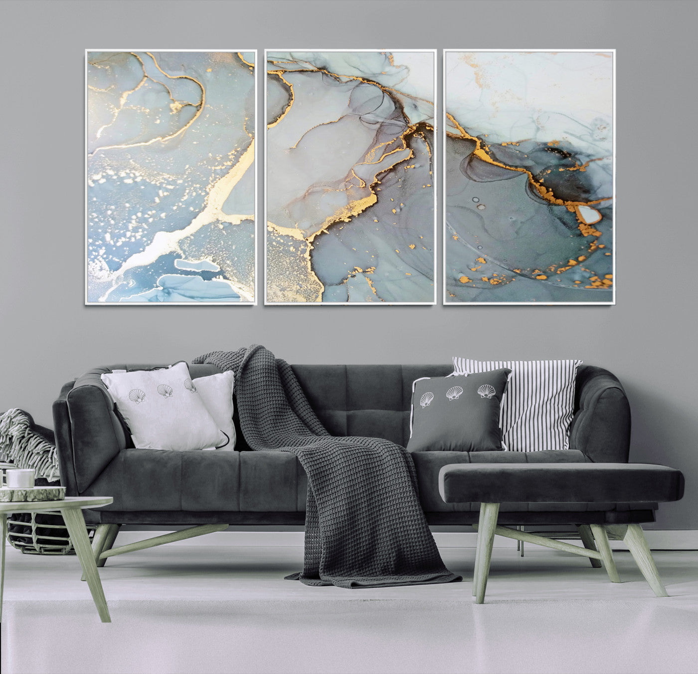 -Large Abstract Marble Wall Art Canvas Print for Living Room and Farmhouse Decor