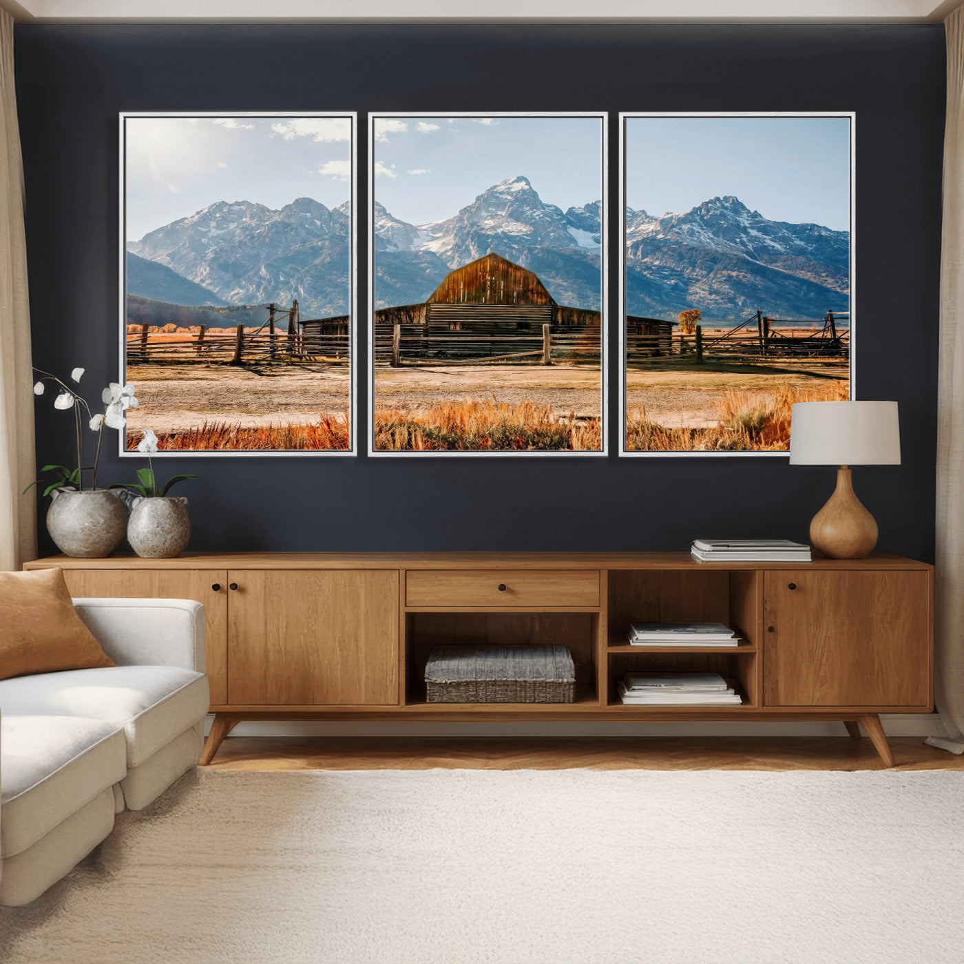 26513-MGV-CV-36X24 - Vintage Old Barn Field Wall Art Canvas Print for Farmhouse Decor - Rustic Barn Wall Art Canvas Print