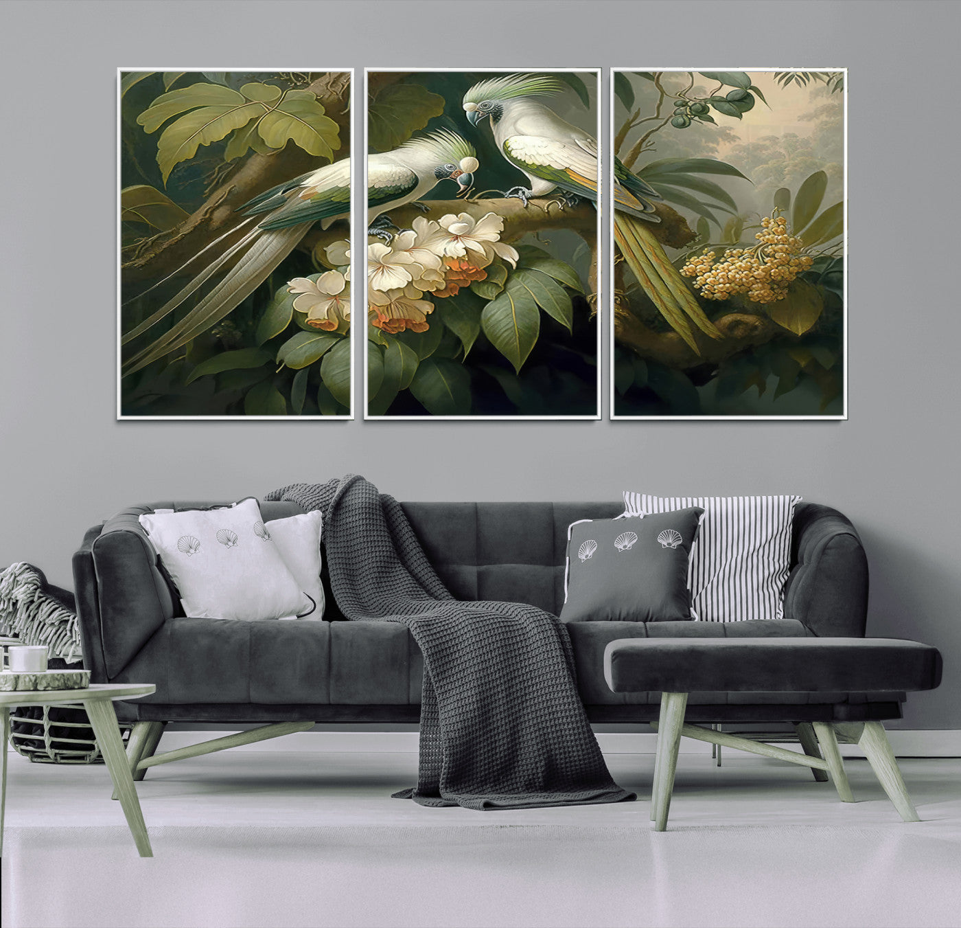 84047-MGV-CV-36X24-Tropical Paradise Print Wall Art Stunning Artwork of a Parrot in a Lush Forest with Beautiful