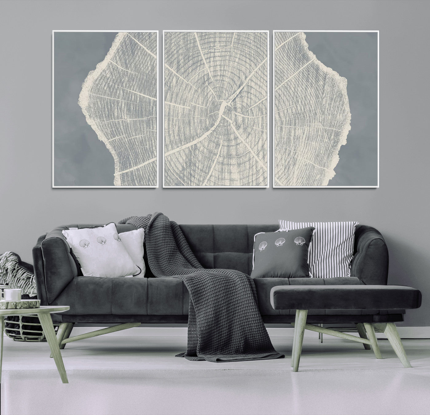 -Abstract Tree Ring Wall Art Canvas Print – Nature-Inspired, Ready to Hang, Modern Home Decor
