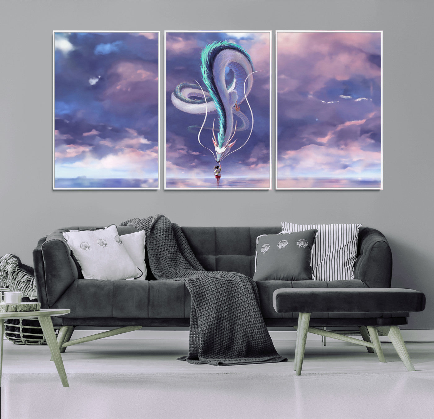 MGV-FC-60X30-3P - Spirited Away Haku and Chihiro Poster - Anime Lover - Hayao Miyazaki - Studio Ghibli Poster - Anime