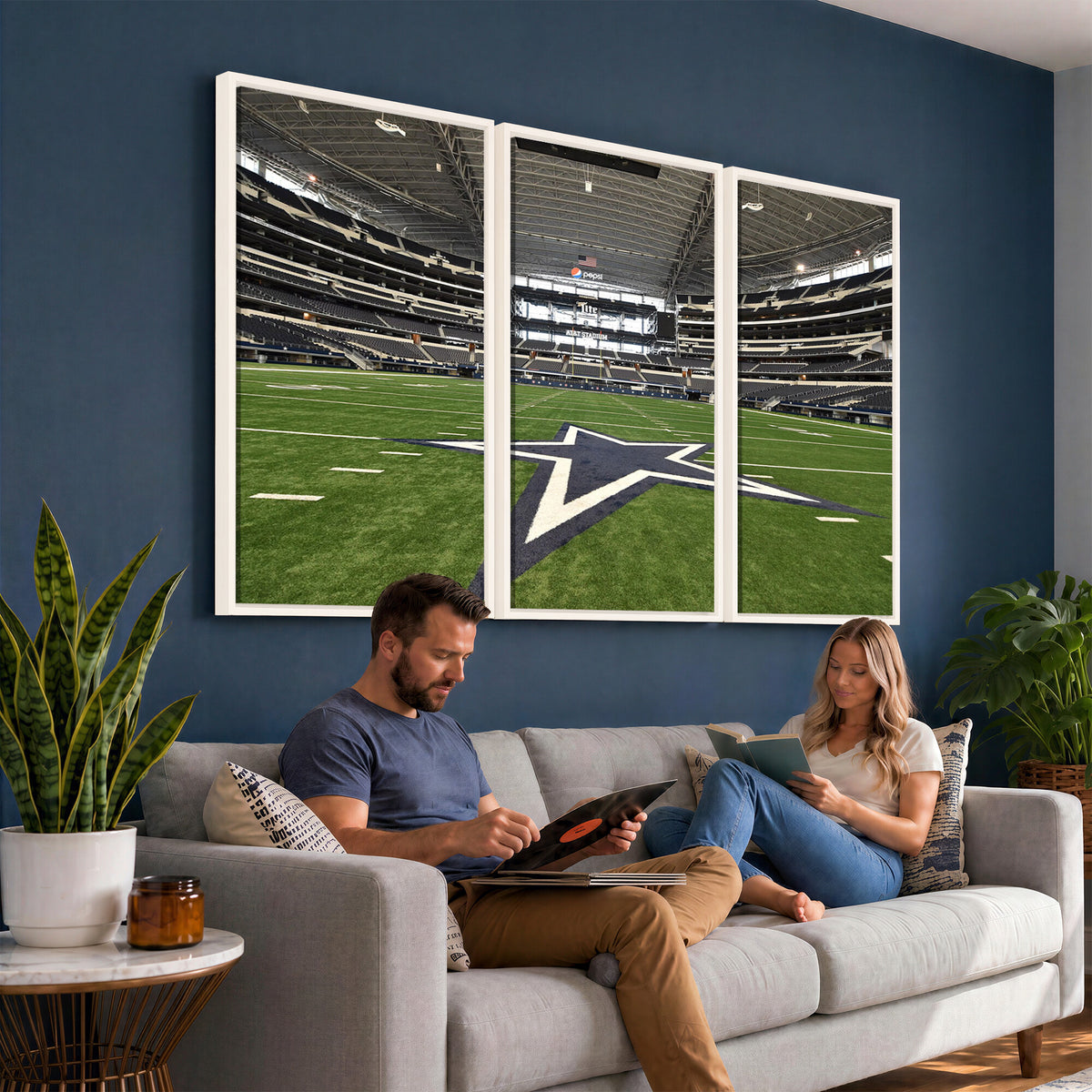 14834-MGV-CV-36X24 - Dallas Cowboys Football Team Print - Arlington AT&T Stadium