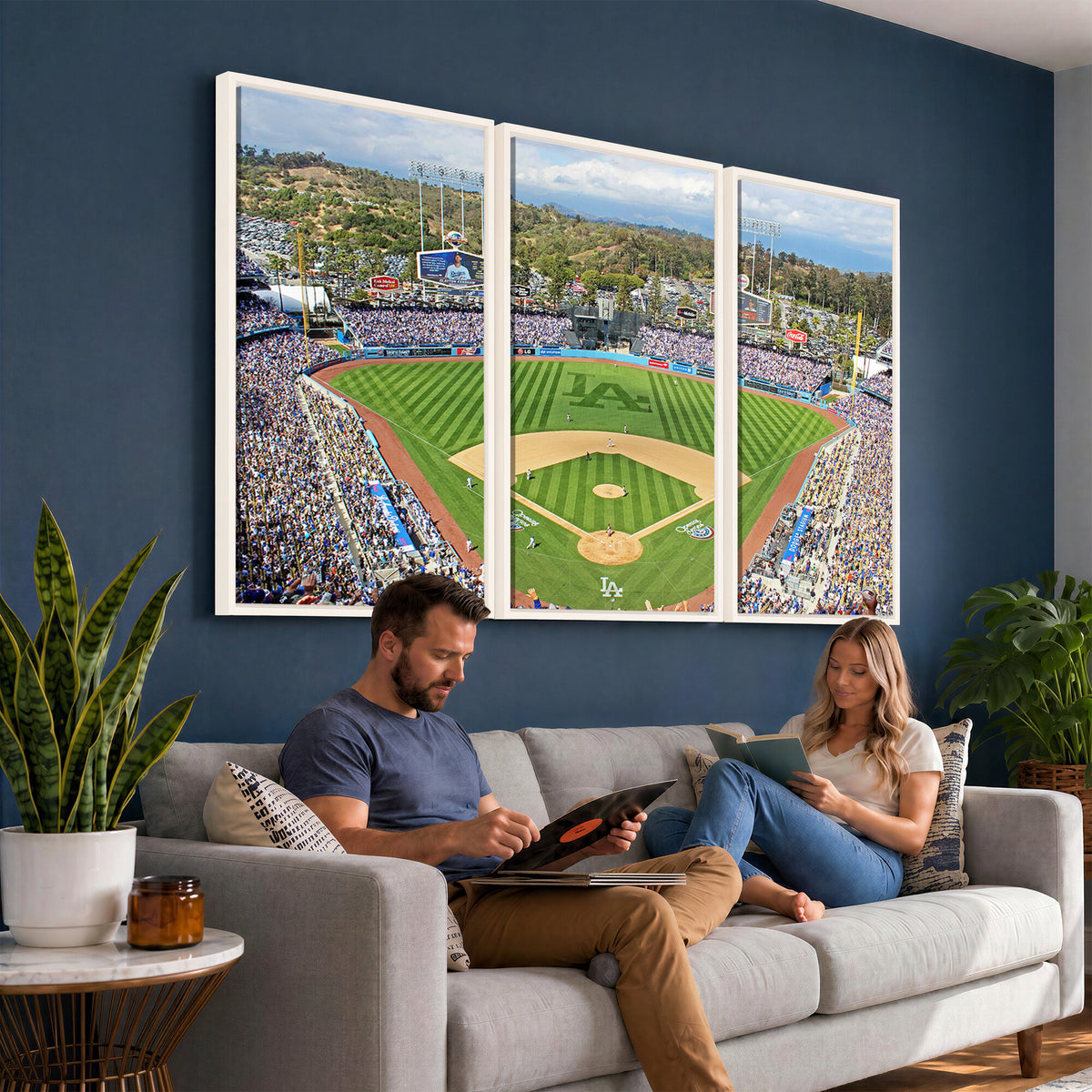 34760-MGV-CV-36X24 - Citi Field Wall Art Print | 3-Panel New York Mets Baseball Stadium Canvas Print