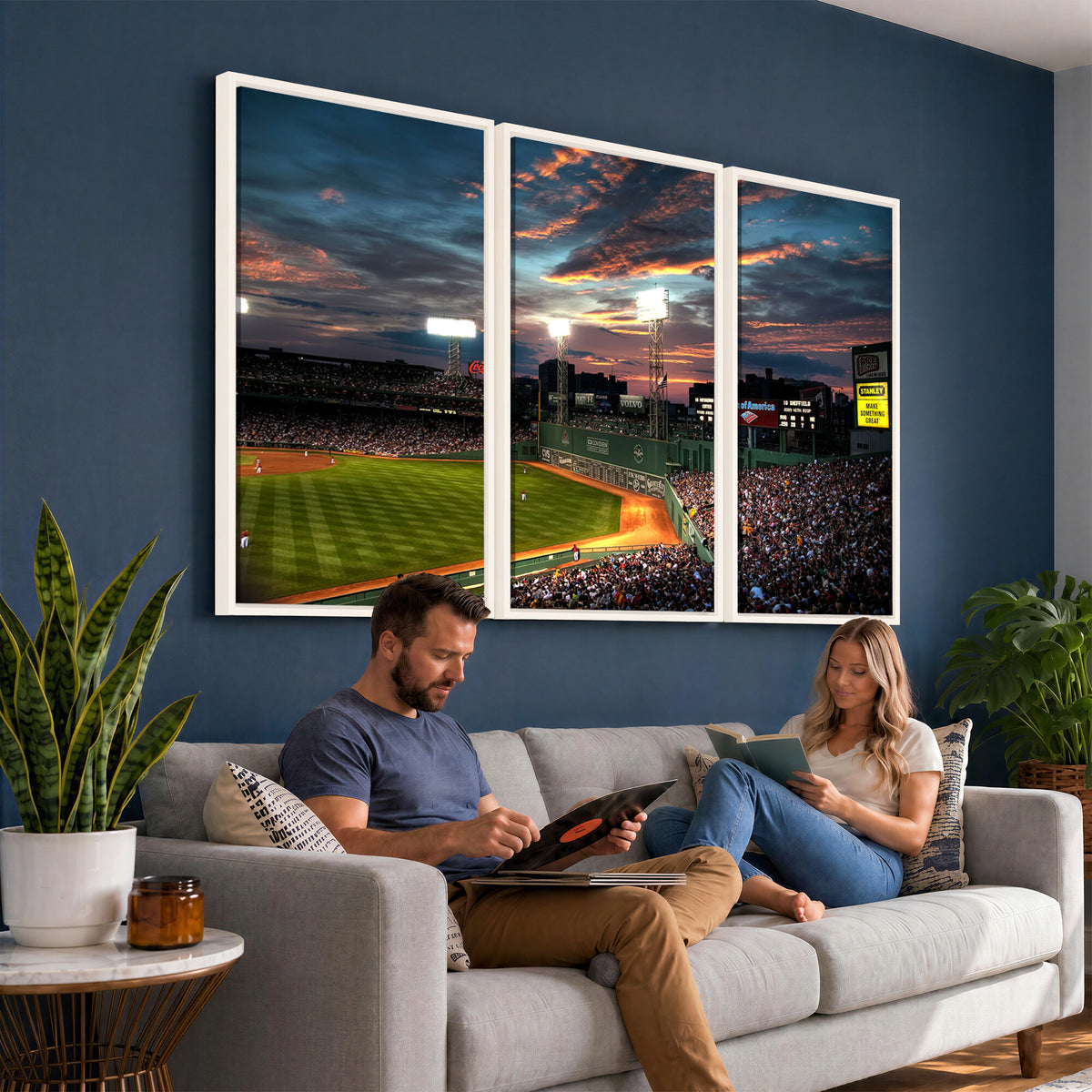 66781-MGV-CV-36X24 - Fenway Park Boston Massachusetts Stadium Wall Art Canvas Print