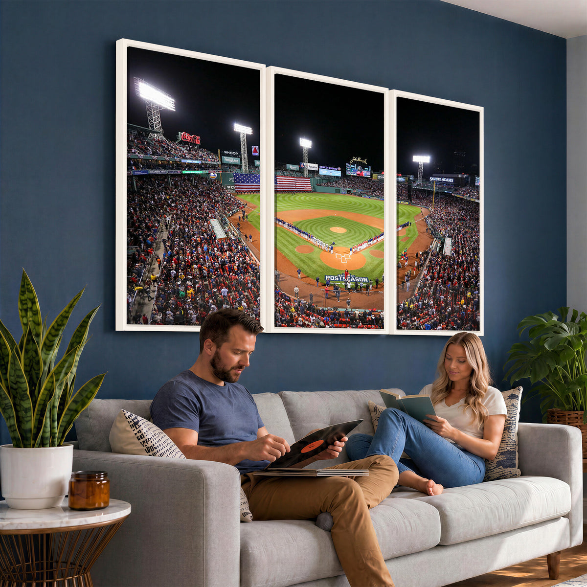 47365-MGV-CV-36X24 - Fenway Park Wall Art Canvas Print | Large Baseball Stadium Canvas for Boston Red Sox Fans