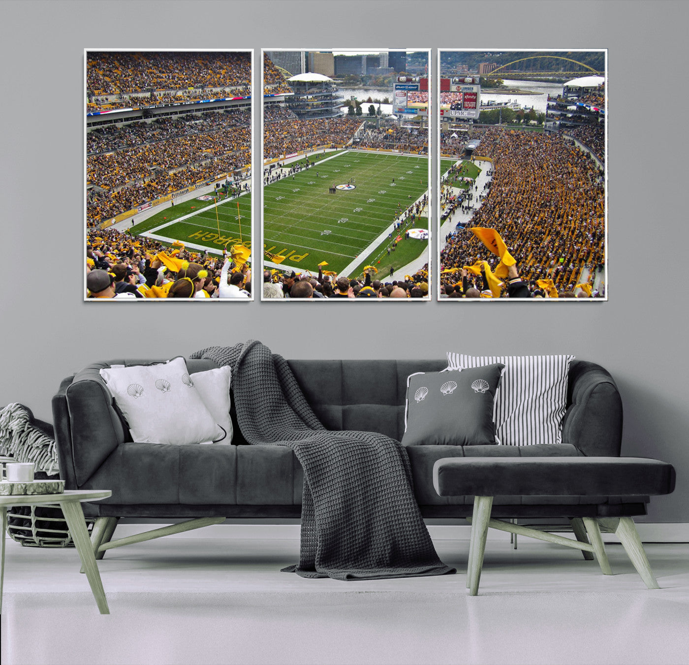 51419-MGV-FC-60X30-3P - Pittsburgh Steelers Print - Pittsburgh Heinz Field Stadium Wall Art Canvas Print