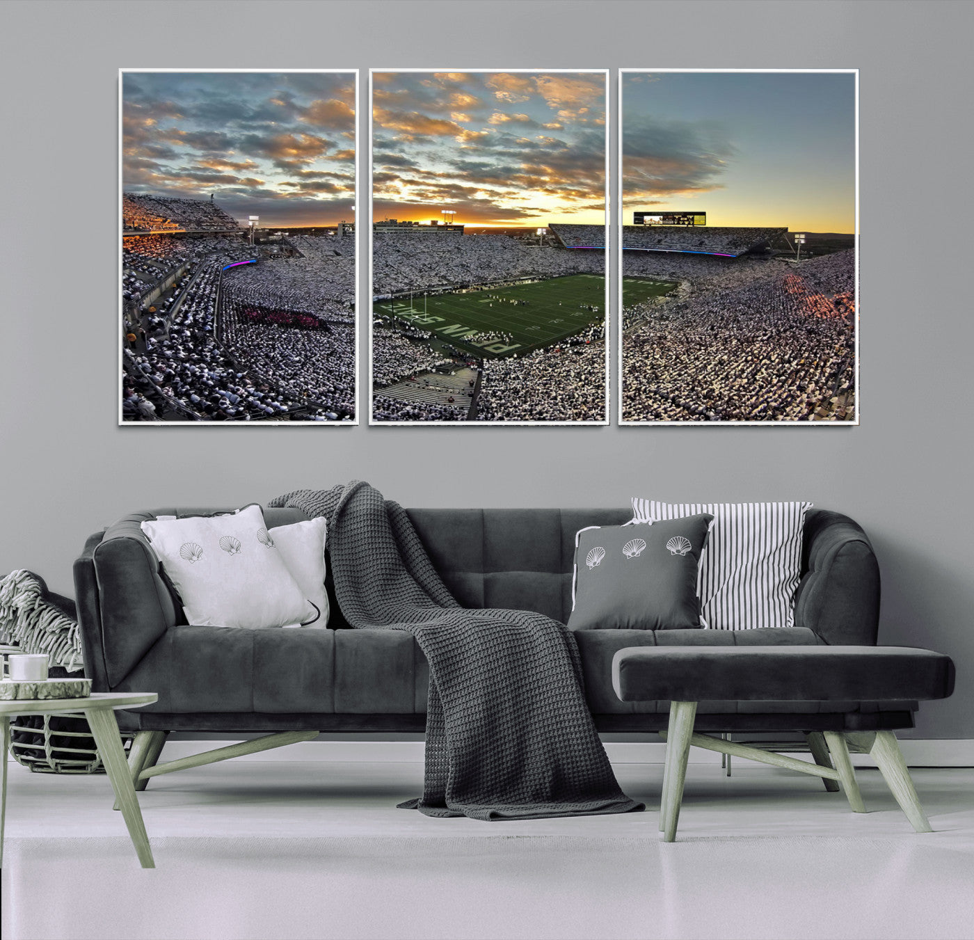MGV-FC-60X30-3P - Beaver Stadium Wall Art - Penn State Stadium Wall Art | Penn Nittany Lions Football Match for Sport Room Decor