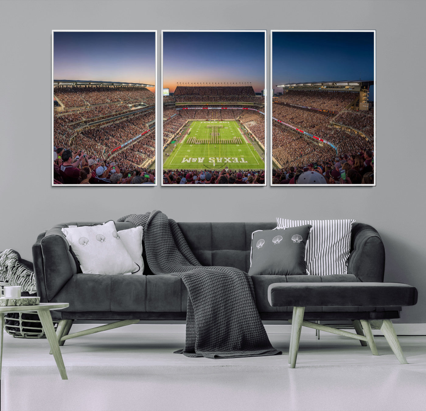 17421-MGV-FC-60X30-3P_White-Kyle Field Wall Art Print | Large Texas A&M Aggies Football Canvas Print for Sports Enthusiasts |