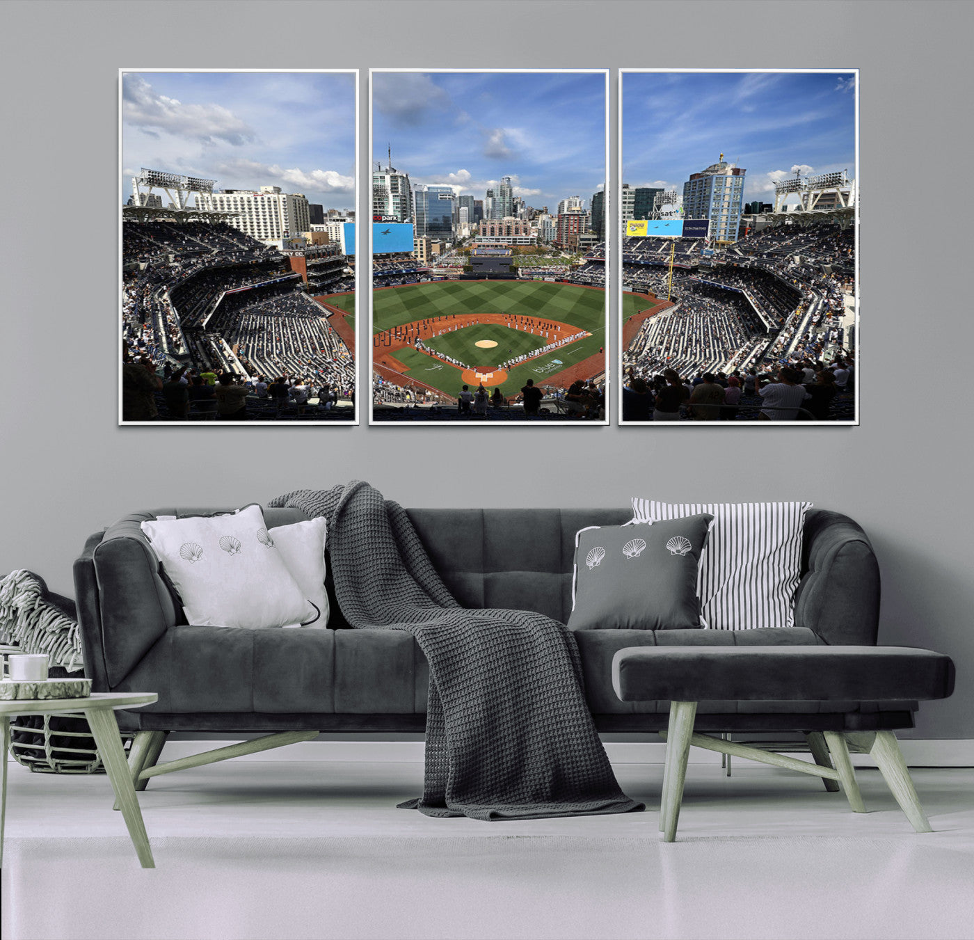87122-MGV-CV-36X24-San Diego Padres Baseball Team Print - Petco Park Stadium Wall Art Canvas Print