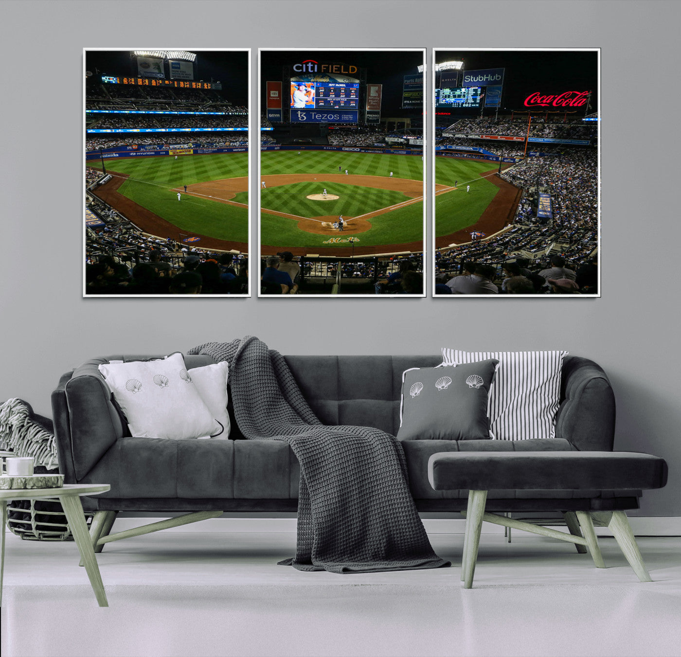 MGV-FC-60X30-3P - Oakland Athletics Baseball Team Print - RingCentral Coliseum Stadium Wall Art Canvas Print