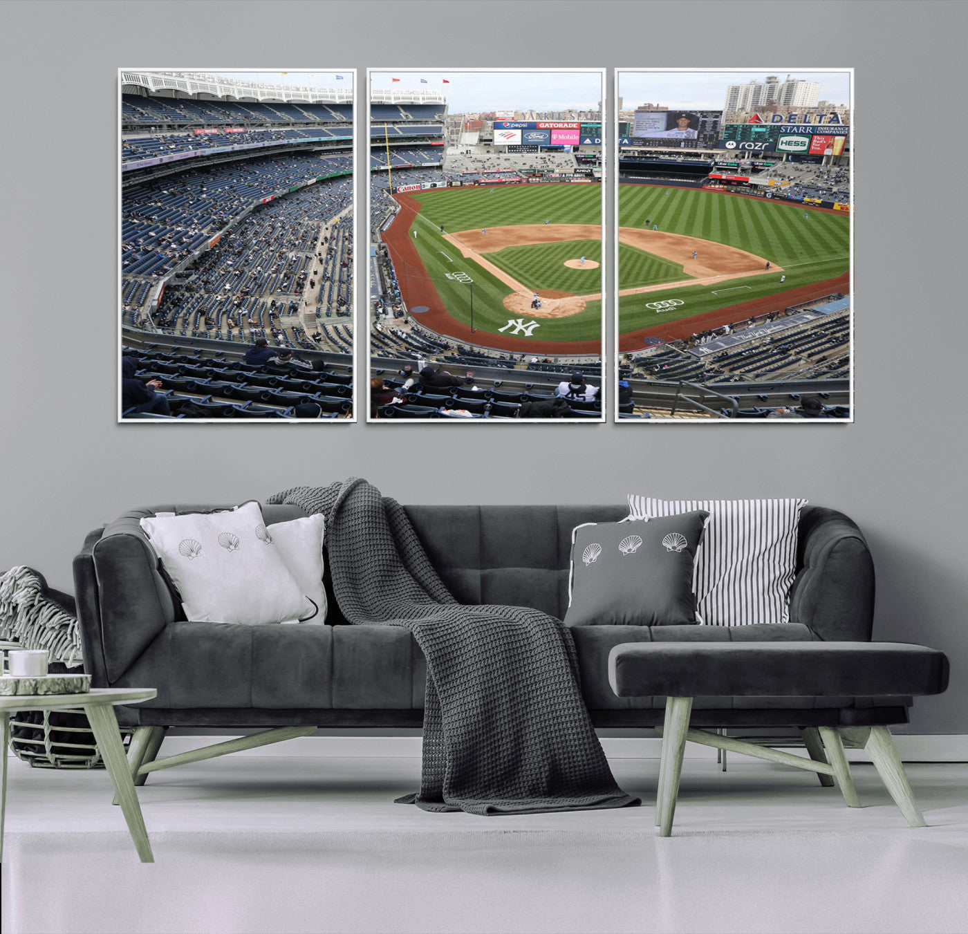 MGV-FC-60X30-3P - New York Yankees Baseball Team Print - Yankee Stadium Wall Art Canvas Print