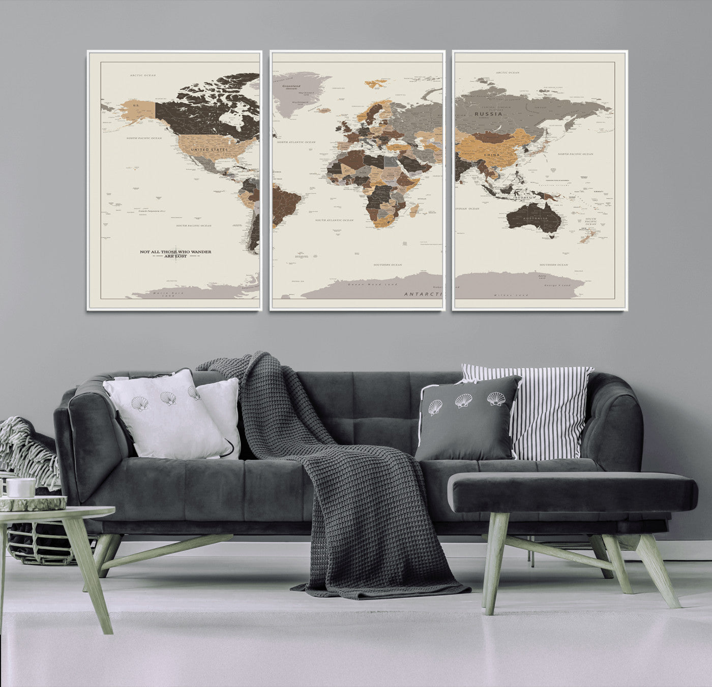 90426-MGV-CV-36X24-Push Pin World Map Canvas Print – Travel Tracker Wall Art for Couples, Perfect Anniversary Gift for Home or Office Decor