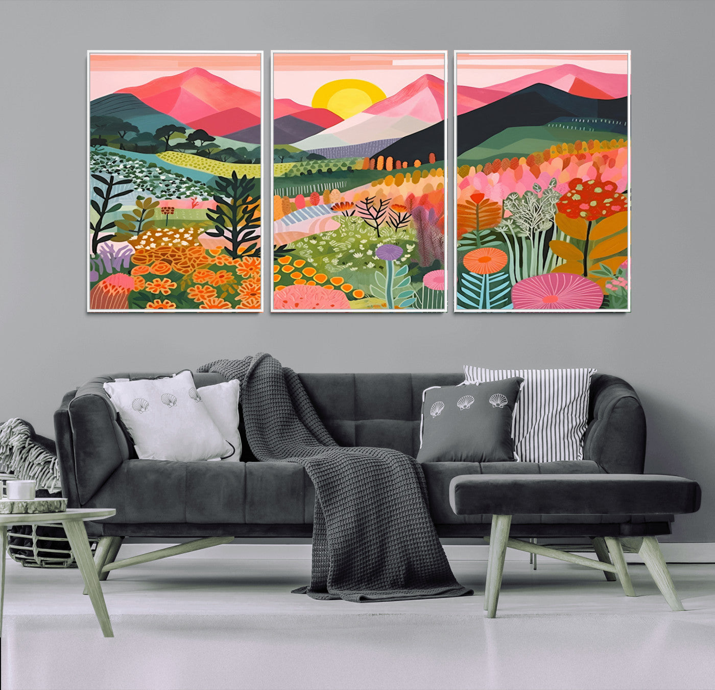 36236-MGV-FC-60X30-3P_White-Yayoi Kusama 1986 Wall Art Print – Yayoi Kusama Wabi Sabi Japanese Wall Art Print - Vibrant Abstract