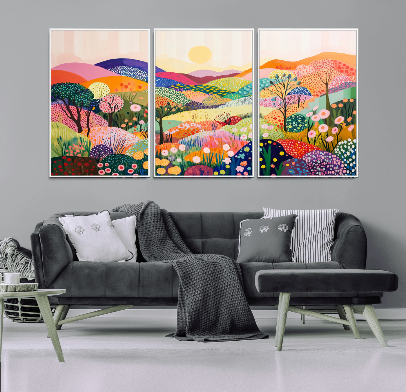 63198-MGV-CV-36X24-Yayoi Kusama 1986 Wall Art Print – Yayoi Kusama Wabi Sabi Japanese Wall Art Print - Vibrant Abstract