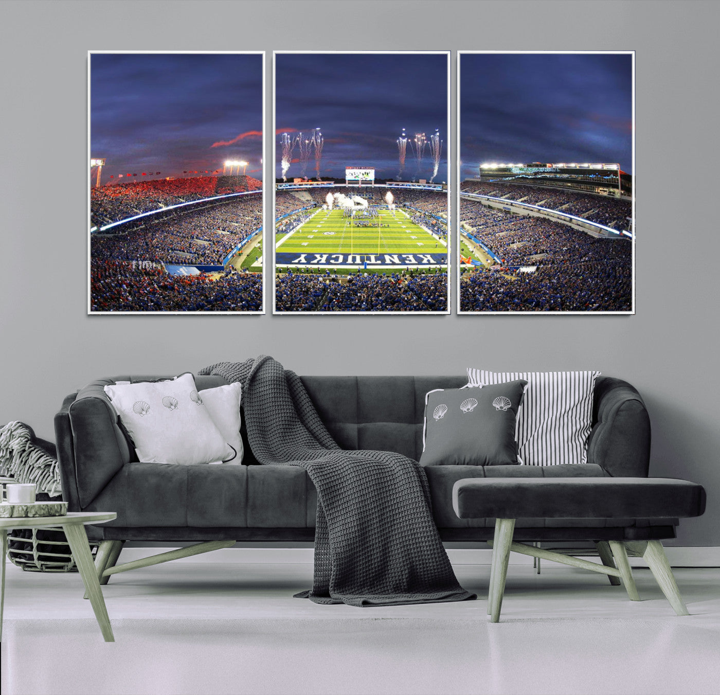 26008-MGV-CV-36X24-Kroger Field Canvas Wall Art - Kentucky Stadium Wall Art Print - Sunset Football Stadium Wall Decor