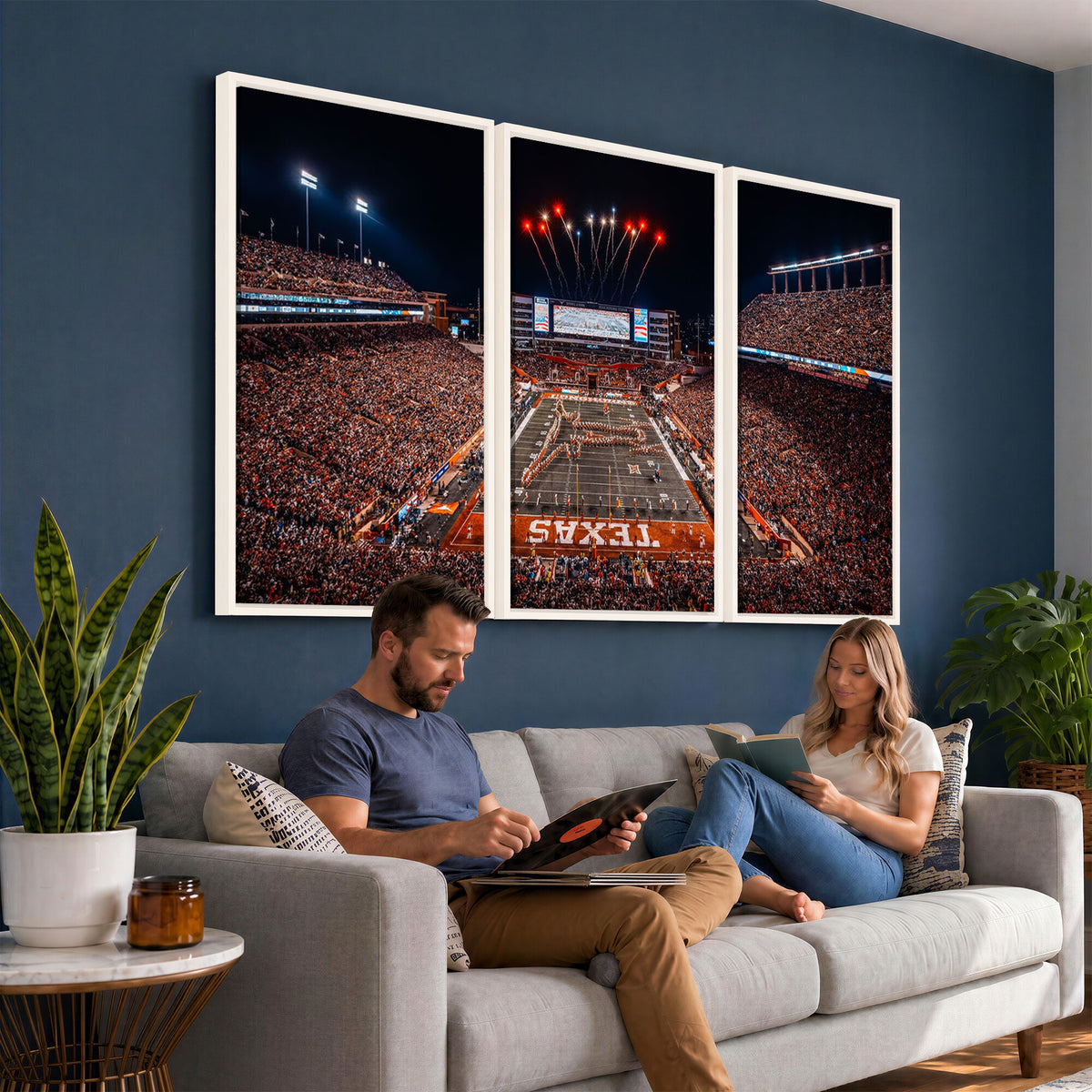 58778-PAN-FL-20X10 - Darrell K Royal Memorial Stadium | Texas Longhorns | Print Decor Wall Art Design for Home & Office Decoration