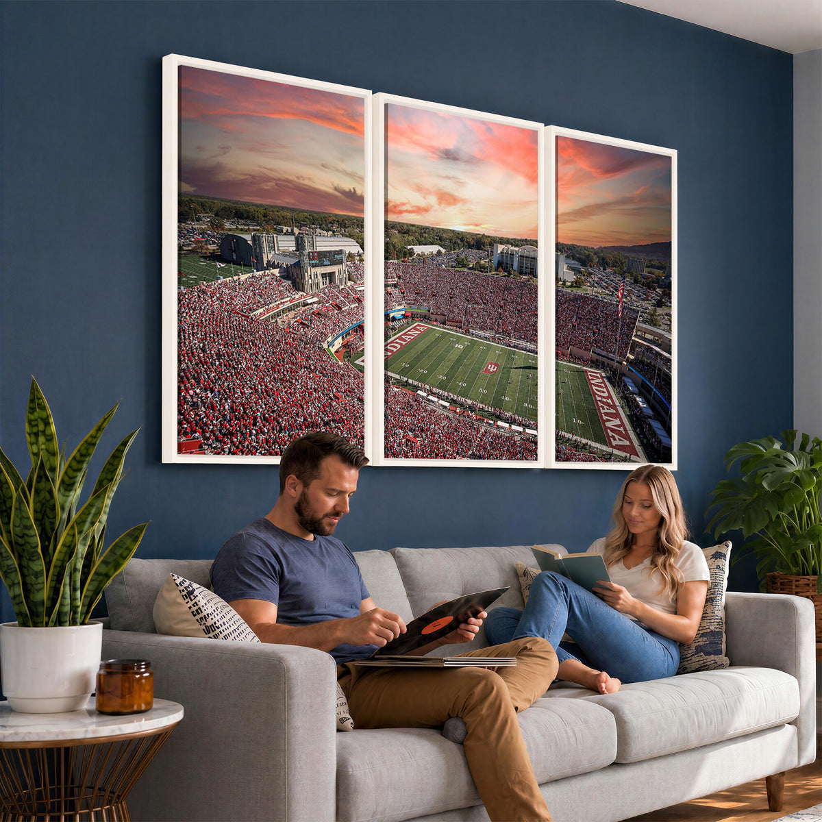 51135-MGV-CV-36X24 - Indiana Memorial Stadium Wall Art Canvas Print