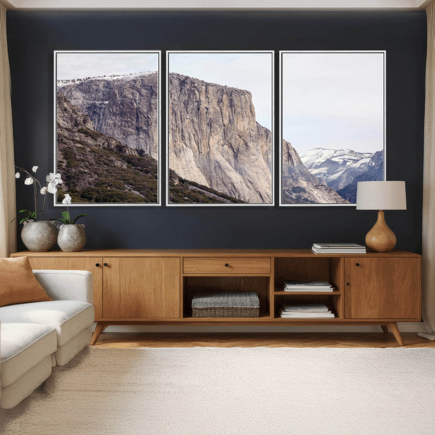 74506434-MGV-CV-36X24 - El Capitan Yosemite Mountain Wall Art – Yosemite Cliff Canvas Print, Rugged Terrain and Timeless Wilderness Decor for Office, Living Room or Cabin