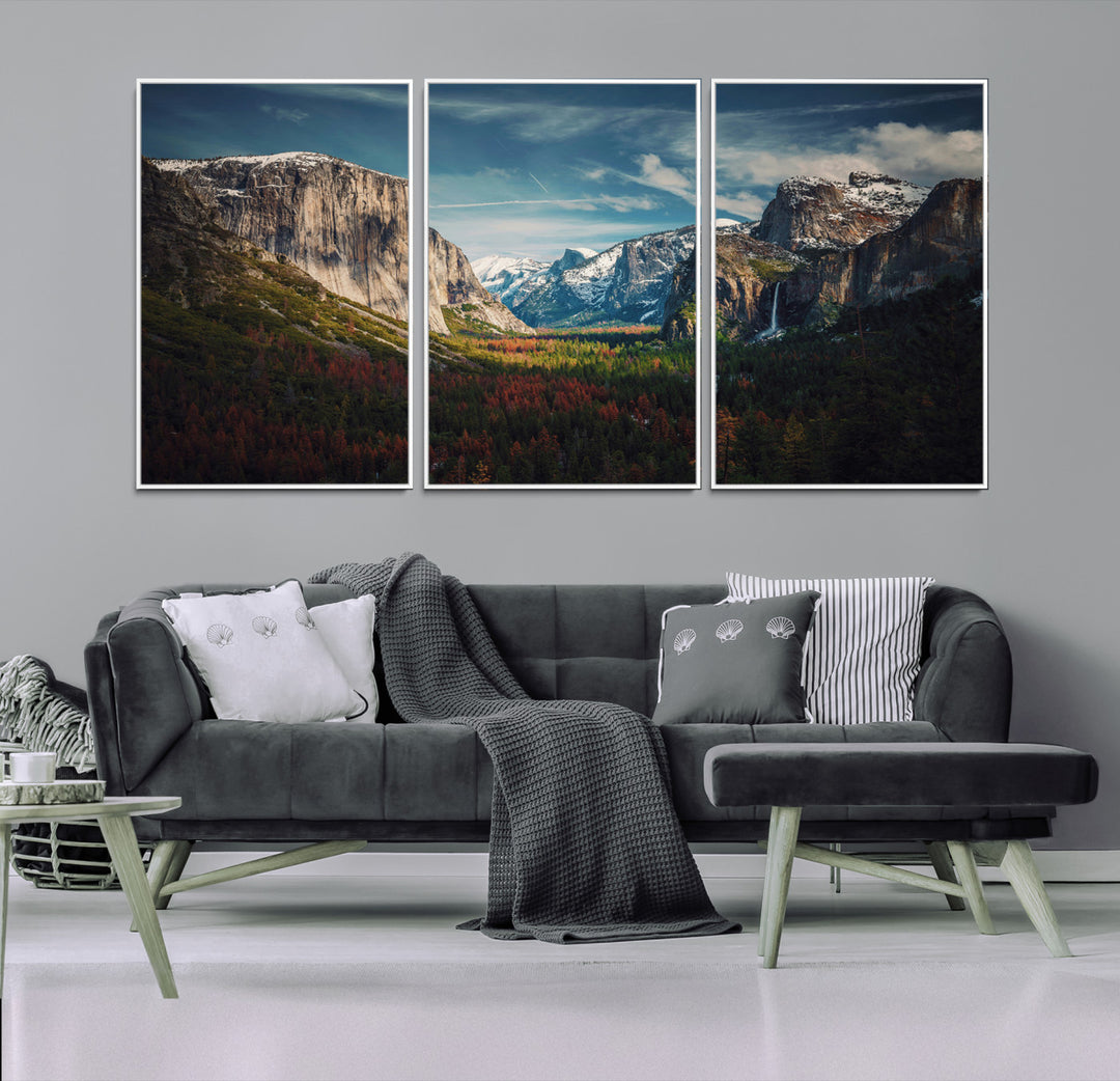 Yosemite National Park Wall Art Canvas Print, Mountain Landscape Print, Framed El Capitan Art Print, Large Scenic Nature Printing