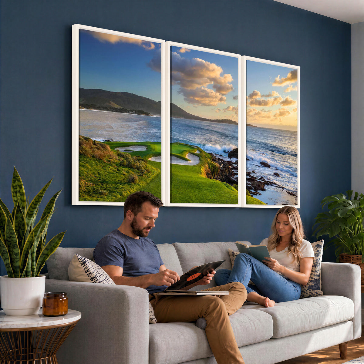 50107048-MGV-CV-36X24 - Pebble Beach Golf Links Wall Art Canvas Print