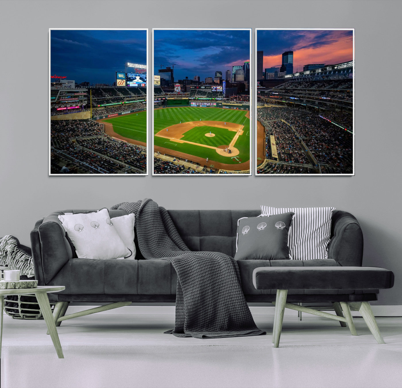 Target Field Wall Art Canvas Print, Baseball Stadium Print, Minneapolis Major League Baseball's Minnesota Twins