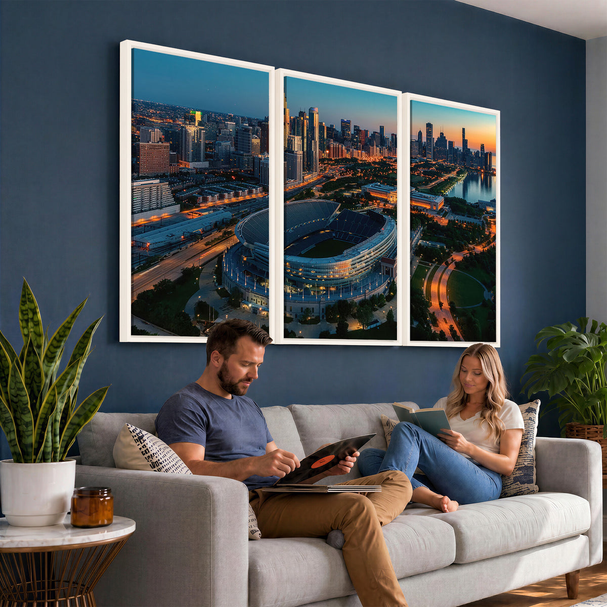 36690345-MGV-CV-36X24 - Chicago Bears Soldiers Field Wall Art Canvas Print