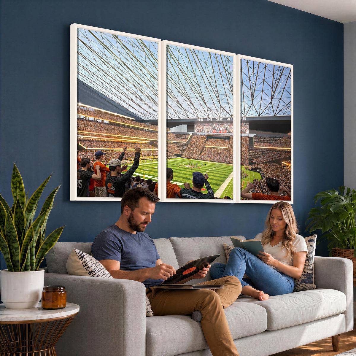 81960112-MGV-CV-36X24 - Cleveland Browns Stadium Wall Art Canvas Print