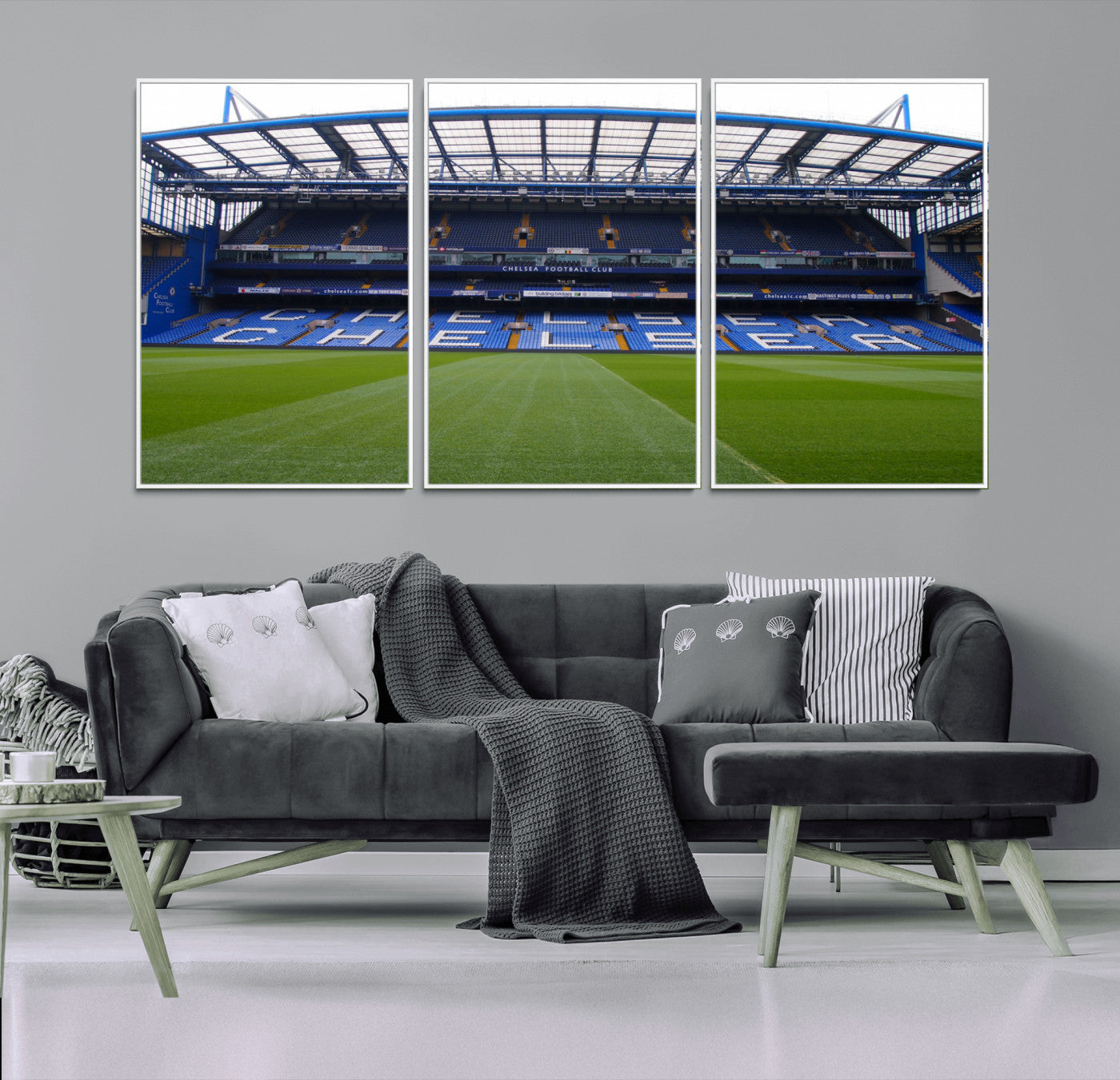 MGV-FC-60X30-3P - Stamford Bridge Chelsea Football Stadium Canvas Wall Art Print – Immersive Stadium Experience for