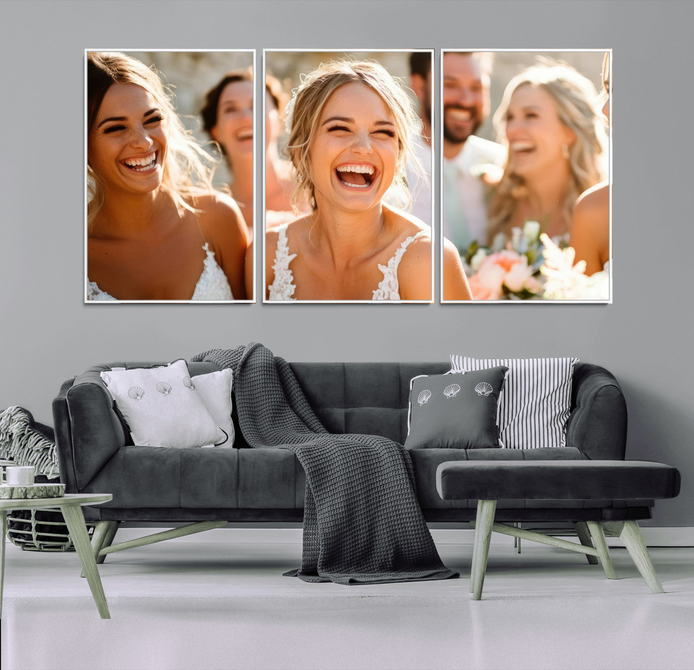 CSTM912-MGV-FC-60X30-3P_White-Floating 3 Panel Custom Canvas Print - Perfect for Unique Decor - Framed - Ready to Hang - Gift for Him