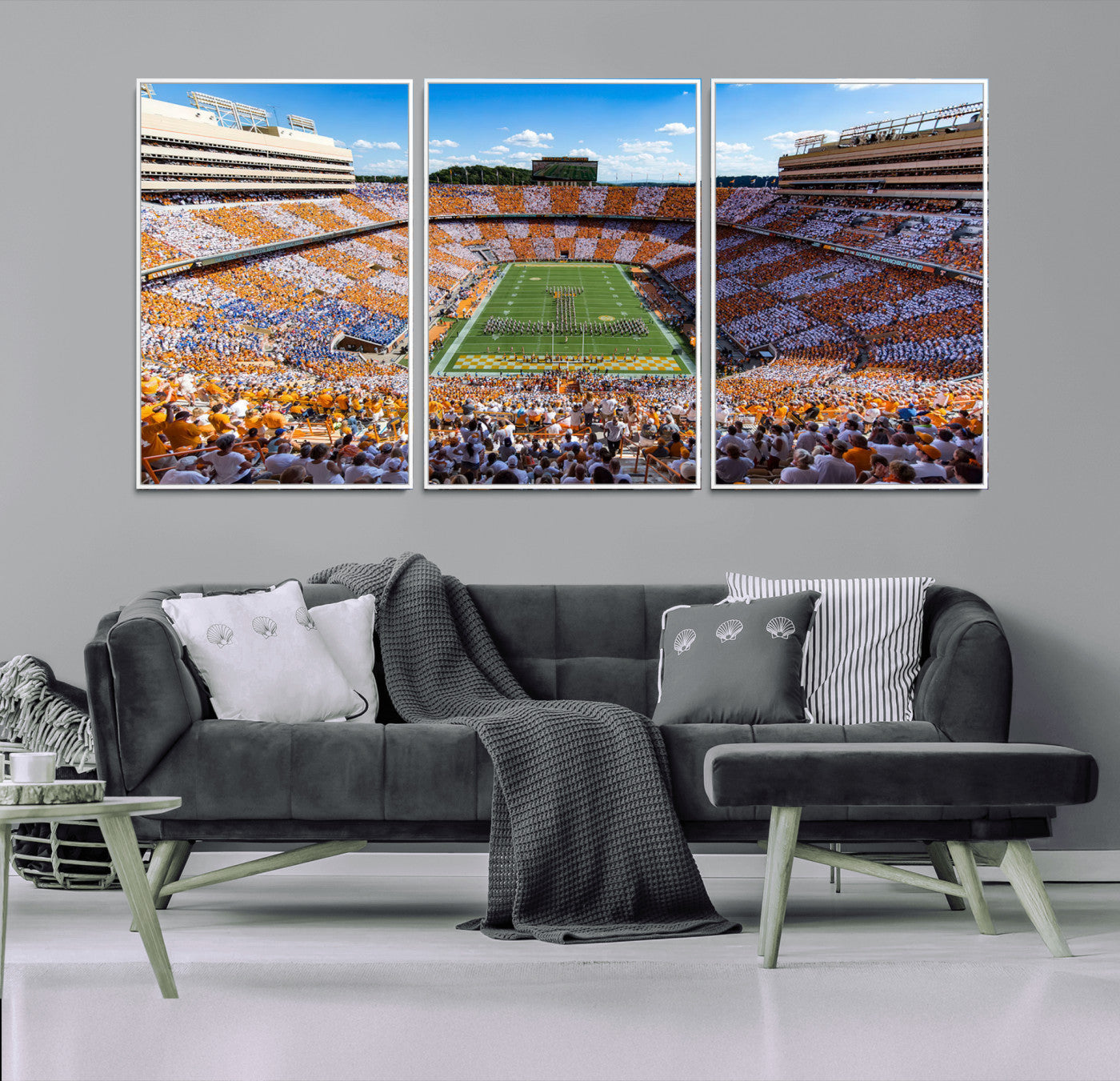 Tennessee Neyland Stadium Wall Art Print, Sports Arena Canvas Wall Art, Panoramic Stadium Canvas Print, Modern Athletic Field Art Printing