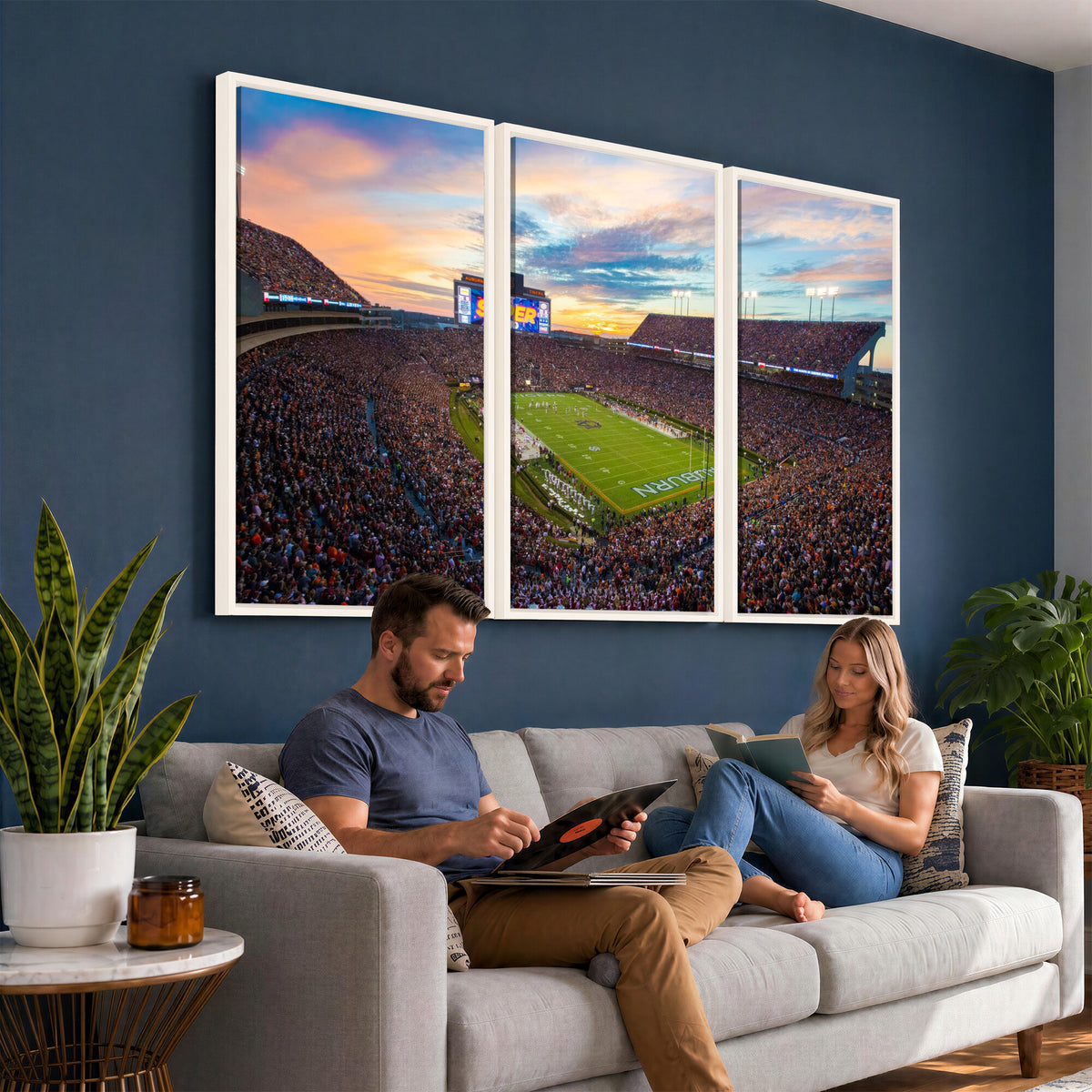 29755746-MGV-CV-36X24 - Jordan-Hare Stadium Wall Art Canvas Print, Football Stadium