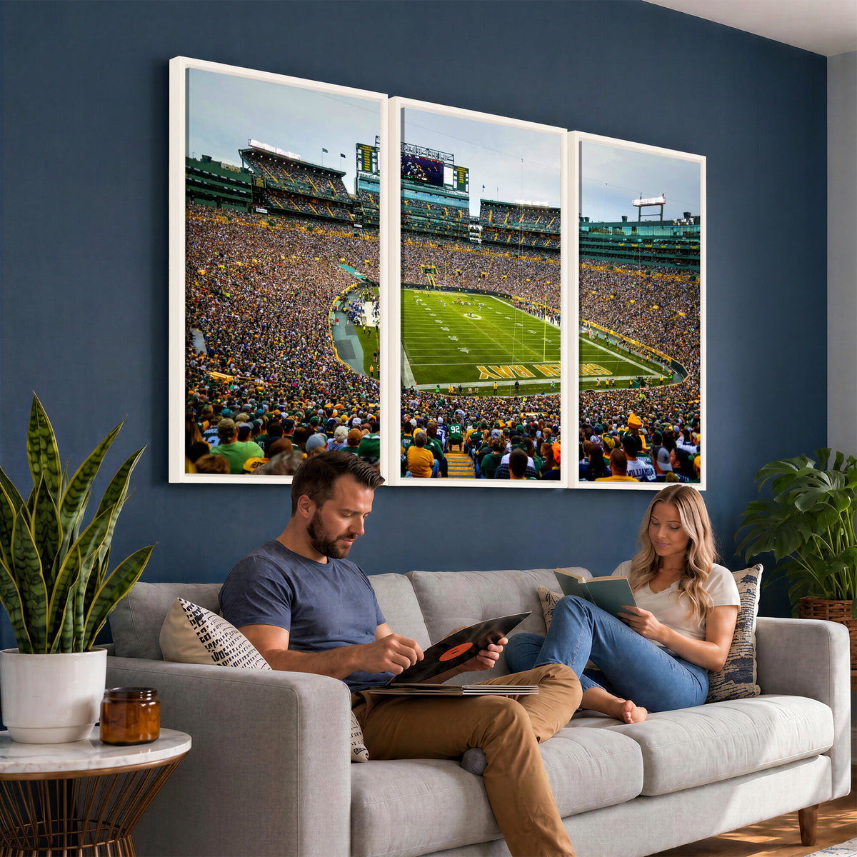 GBP101-MGV-CV-36X24 - Green Bay Packers Lambeau Field Stadium Wall Art Canvas Print