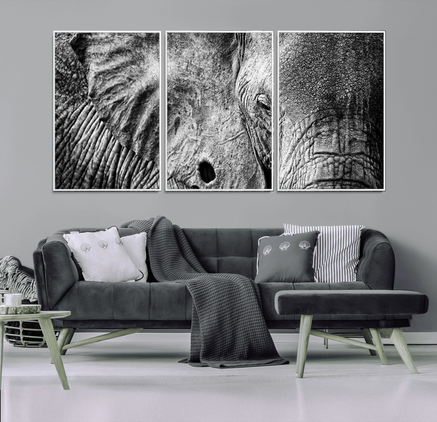 51030-MGV-CV-36X24-Wild Old Elephant Wall Art Canvas Print