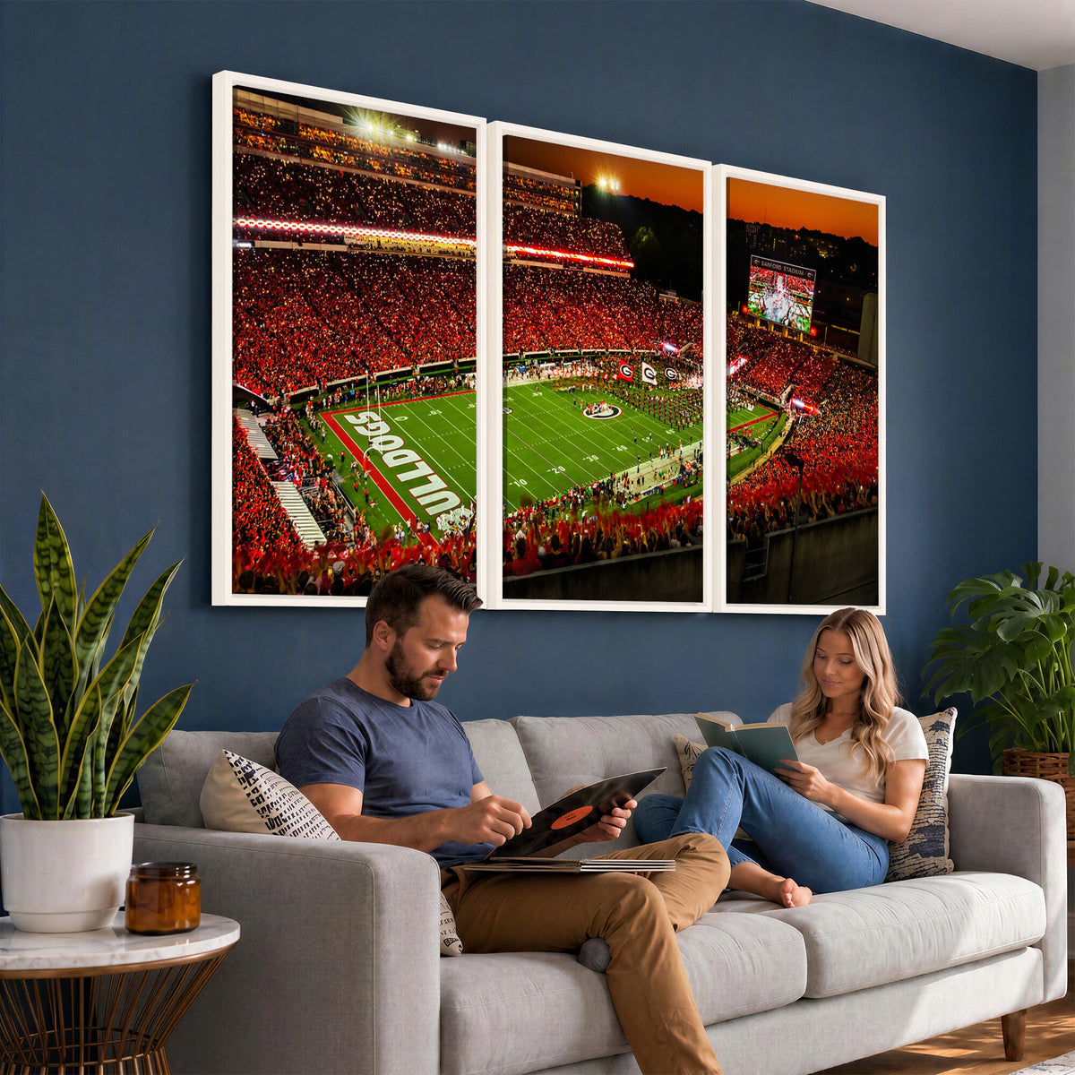 48894104-MGV-CV-36X24 - Georgia Bulldogs Stadium Wall Art Canvas Print, Sanford Stadium