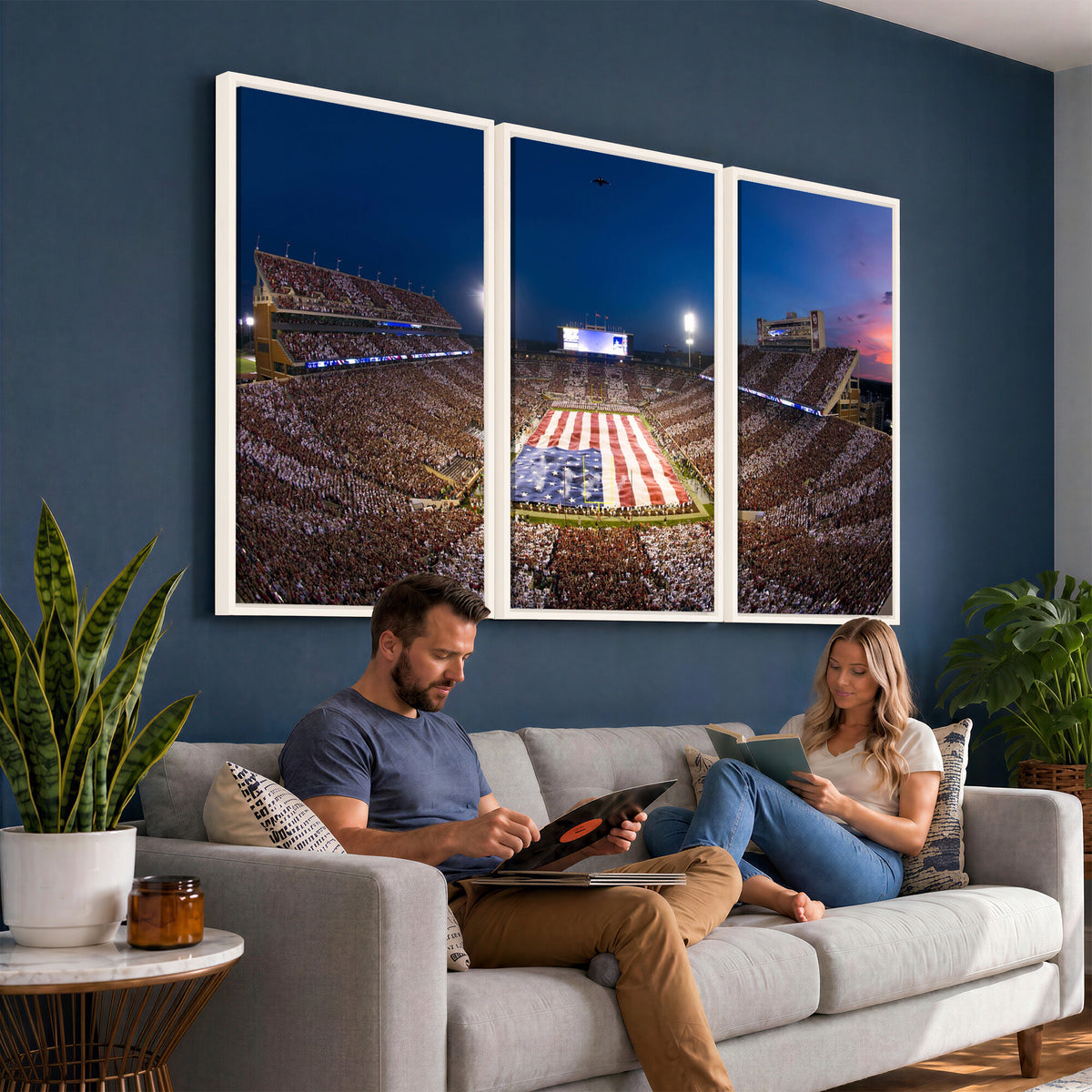 12979182-MGV-CV-36X24 - Oklahoma Sooners Memorial Stadium Wall Art Canvas Print