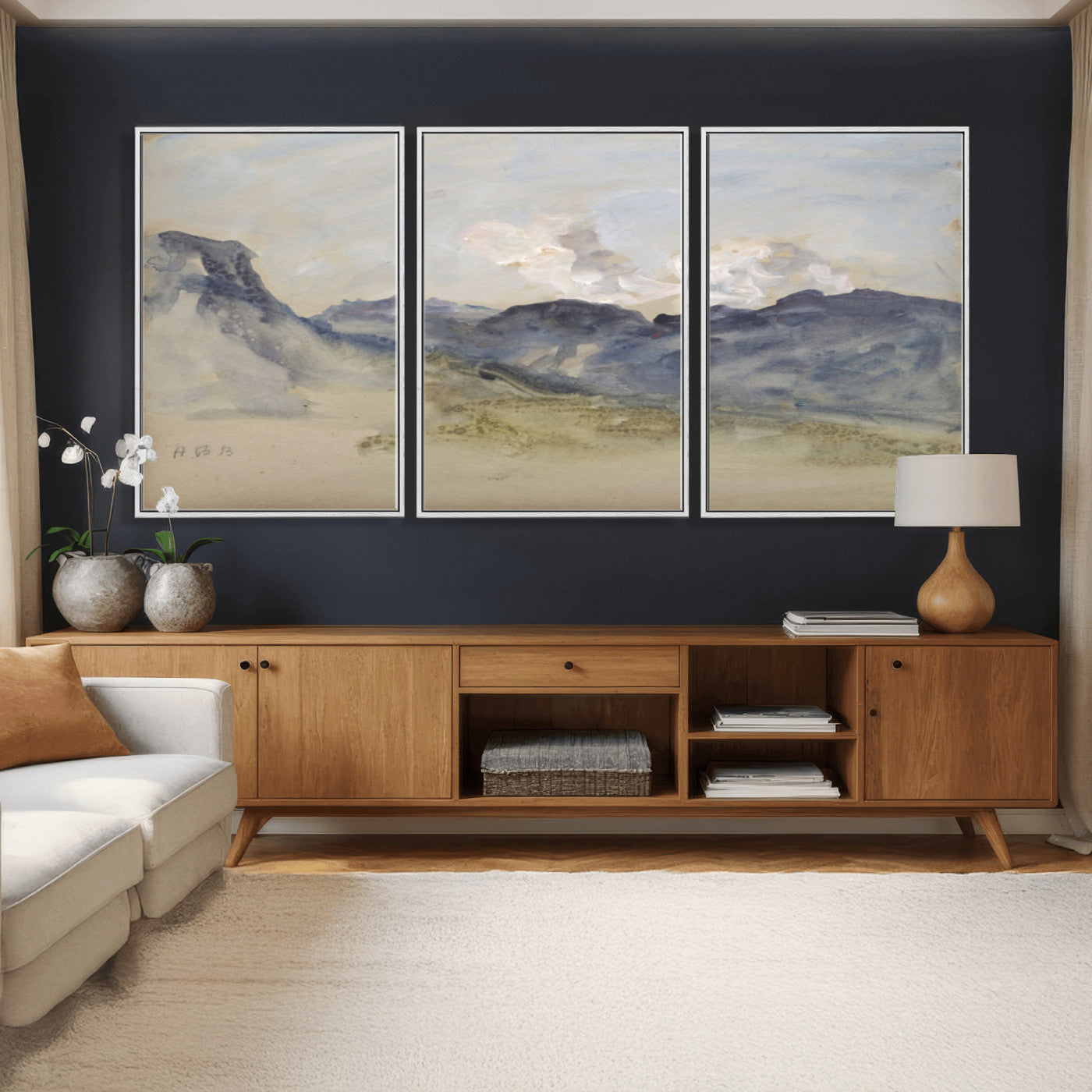 14644686-MGV-CV-36X24 - Alps Hercules Brabazon Brabazon Abstract Wall Art Canvas Print for Modern Home Decor