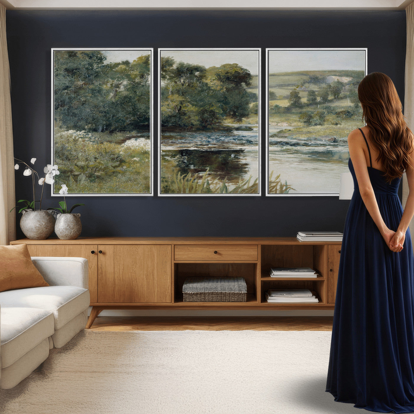 63256010-MGV-CV-36X24 - Edward Mitchell Bannister Streamside Wall Art Canvas Print